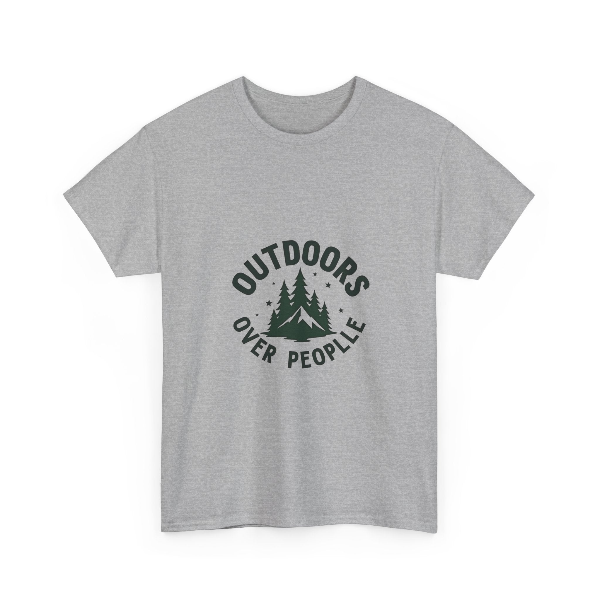 'Outdoors Over People' Nature Graphic T-Shirt