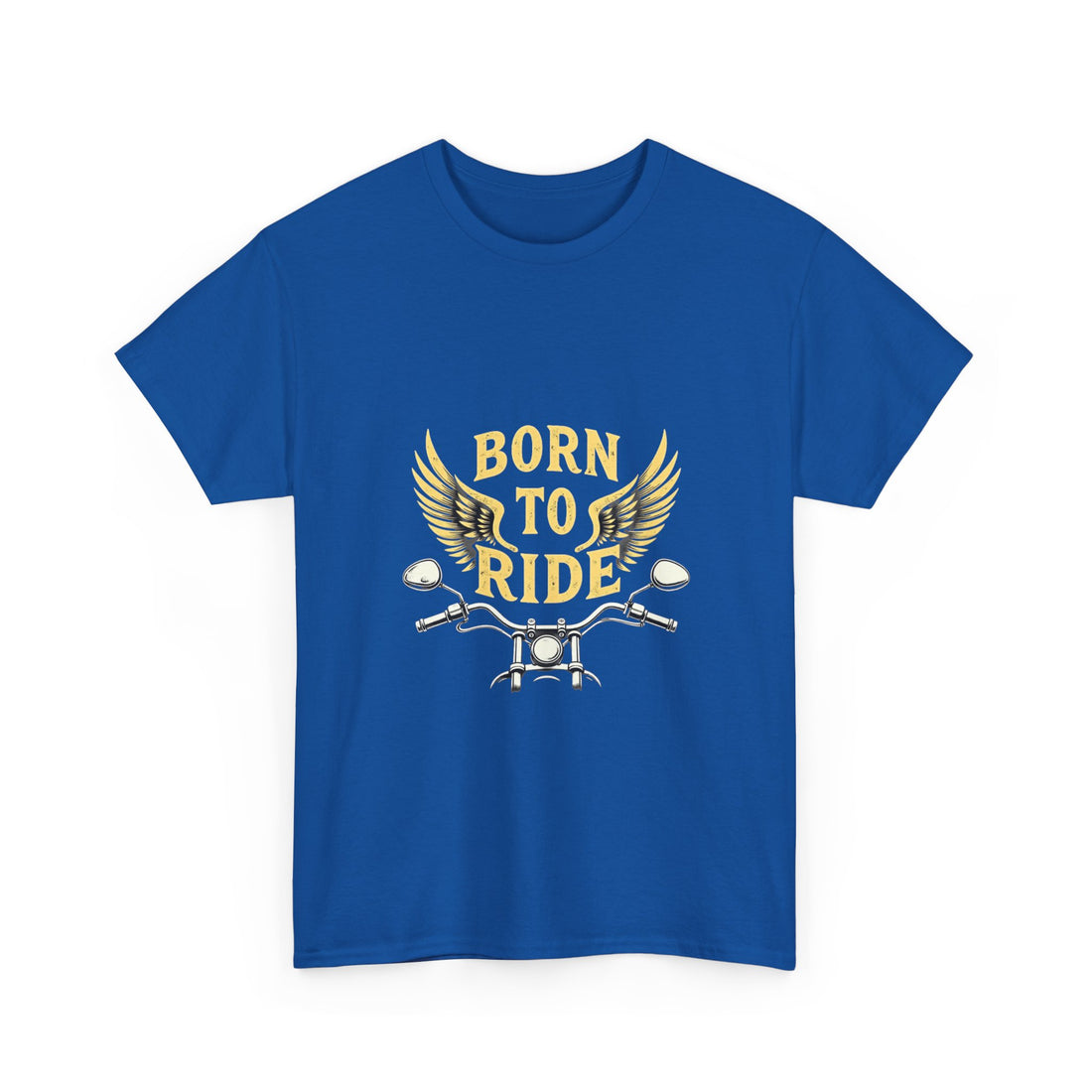 Born to Ride Motorcycle Vintage Biker T-Shirt with Wings Graphic