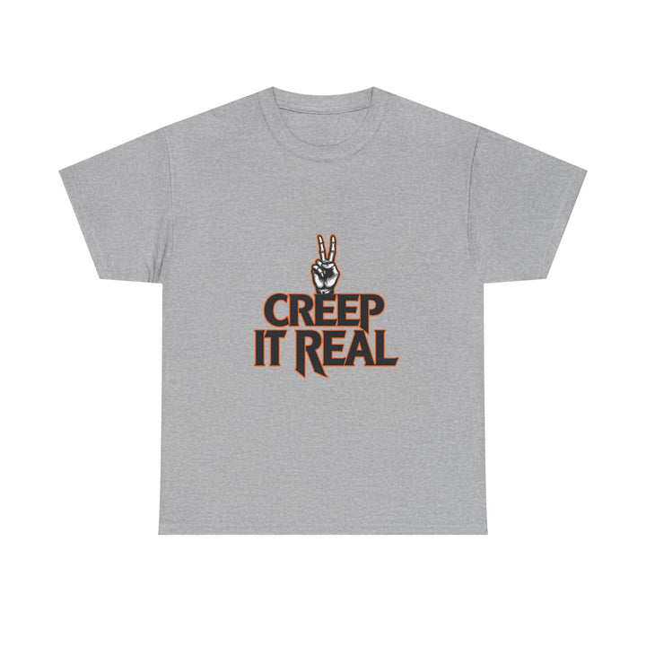 'Creep It Real'  Retro Peace Hand Graphic T-Shirt