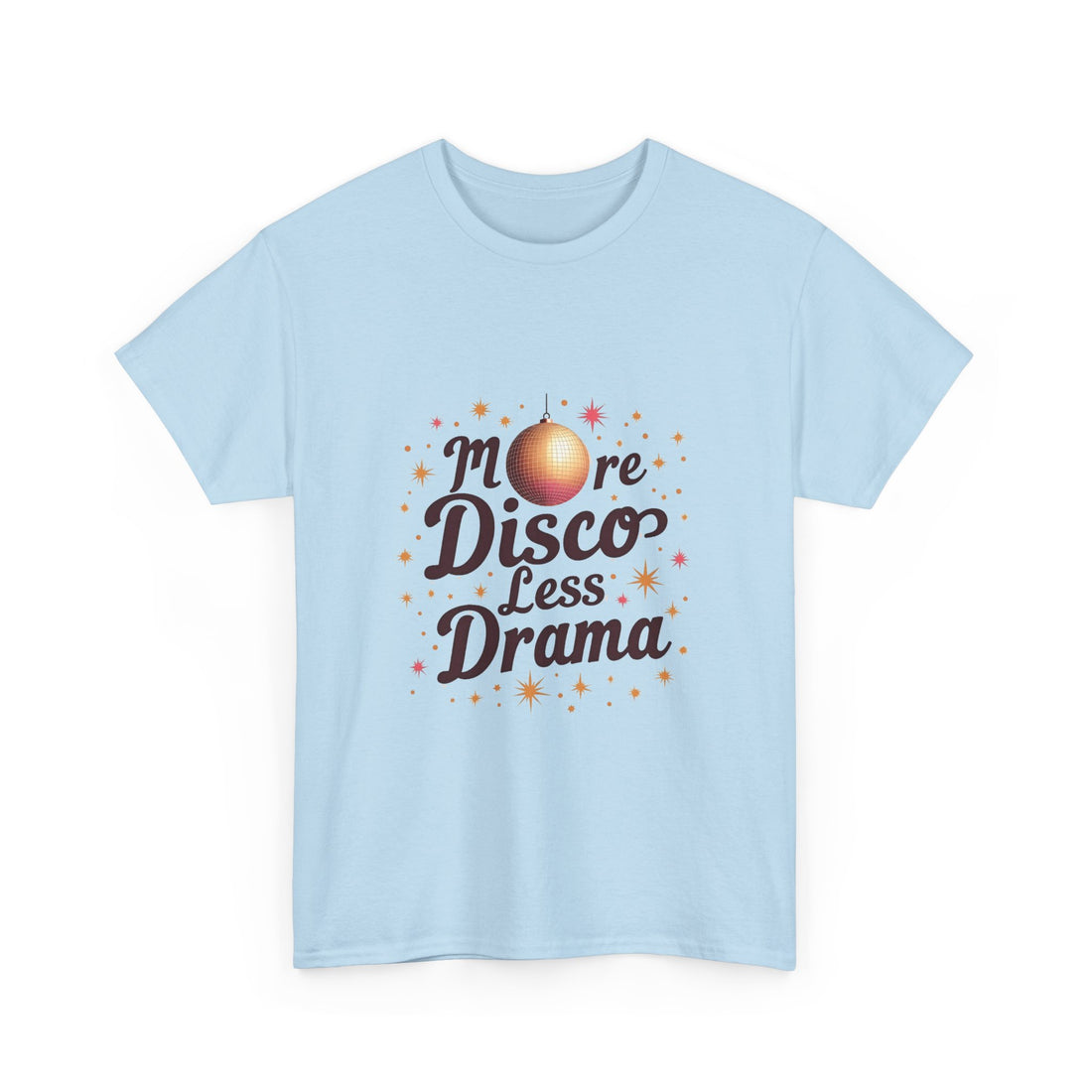 "More Disco Less Drama" Retro Disco Ball T-Shirt