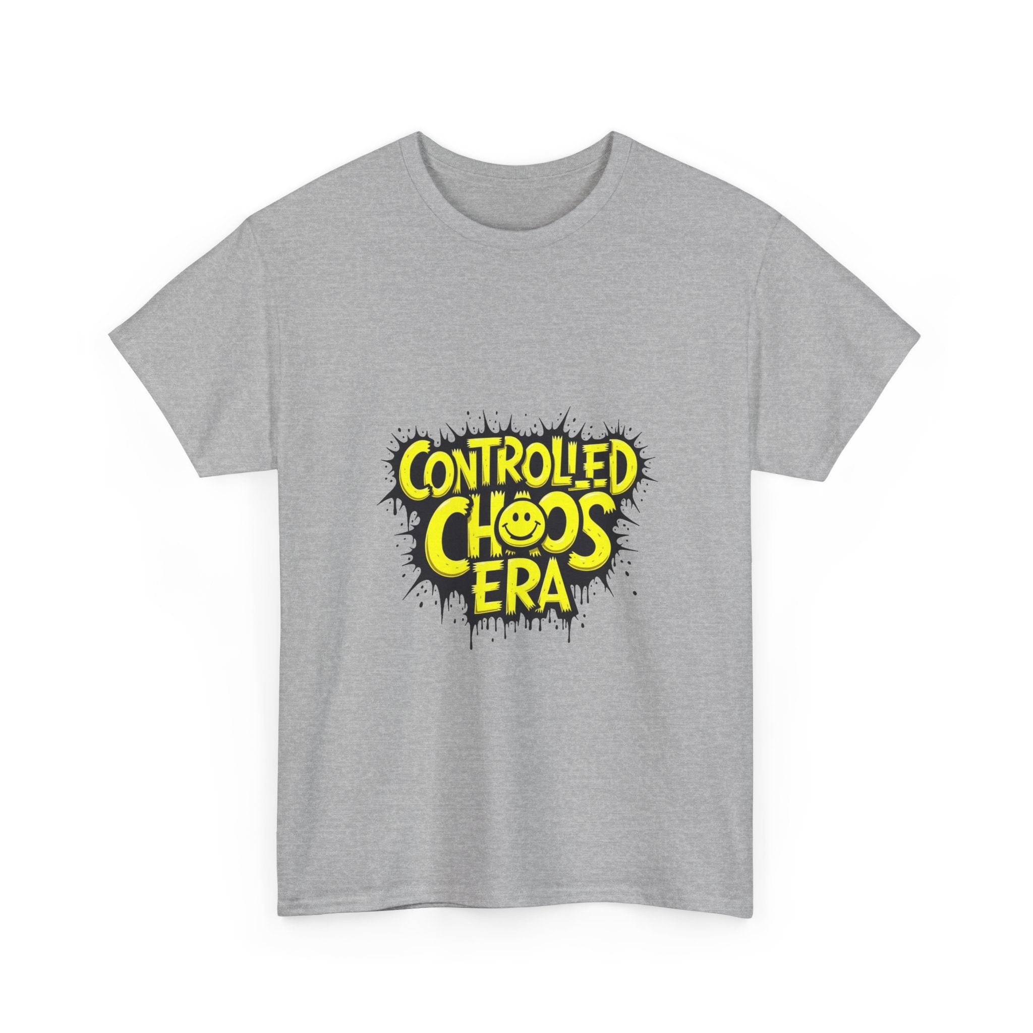 'Controlled Chaos Era'  Graphic Streetwear T-Shirt with Yellow Graffiti Logo