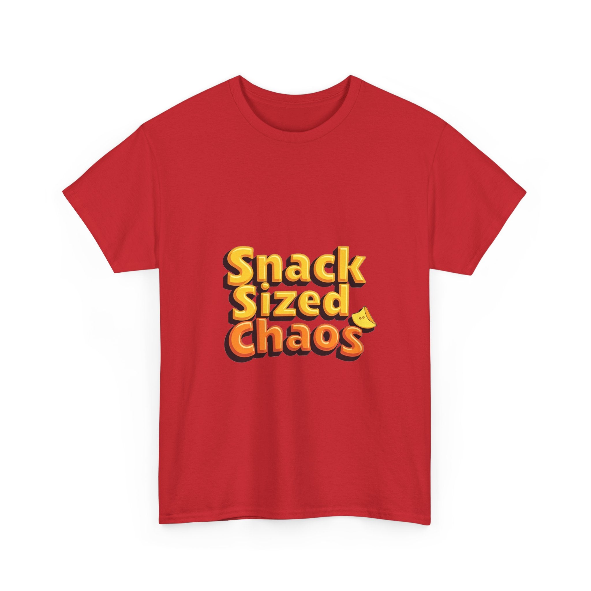 'Snack Sized Chaos' Funny Retro Snack Graphic T-Shirt