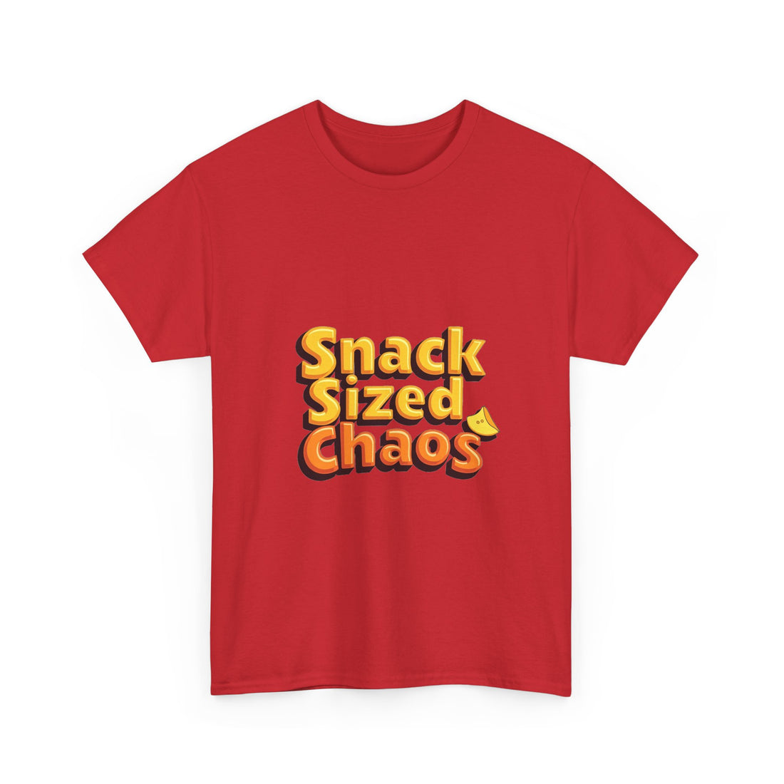 'Snack Sized Chaos' Funny Retro Snack Graphic T-Shirt