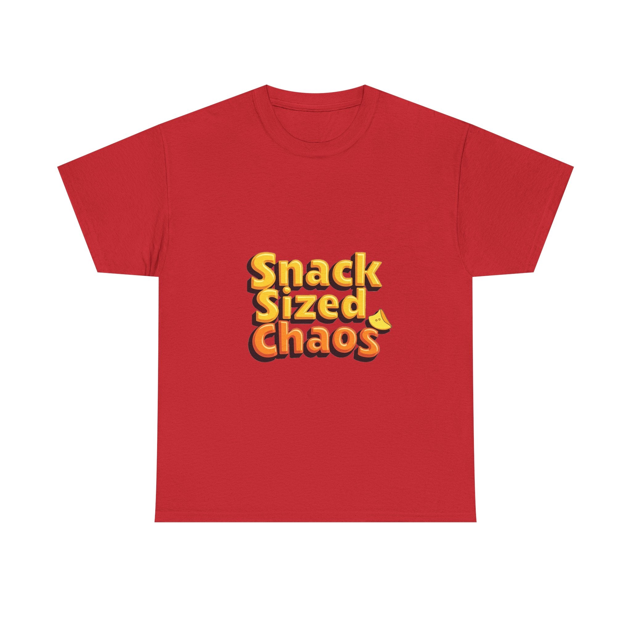 'Snack Sized Chaos' Funny Retro Snack Graphic T-Shirt