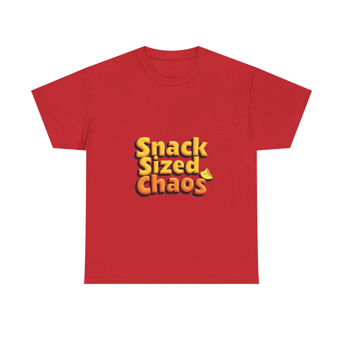 'Snack Sized Chaos' Funny Retro Snack Graphic T-Shirt