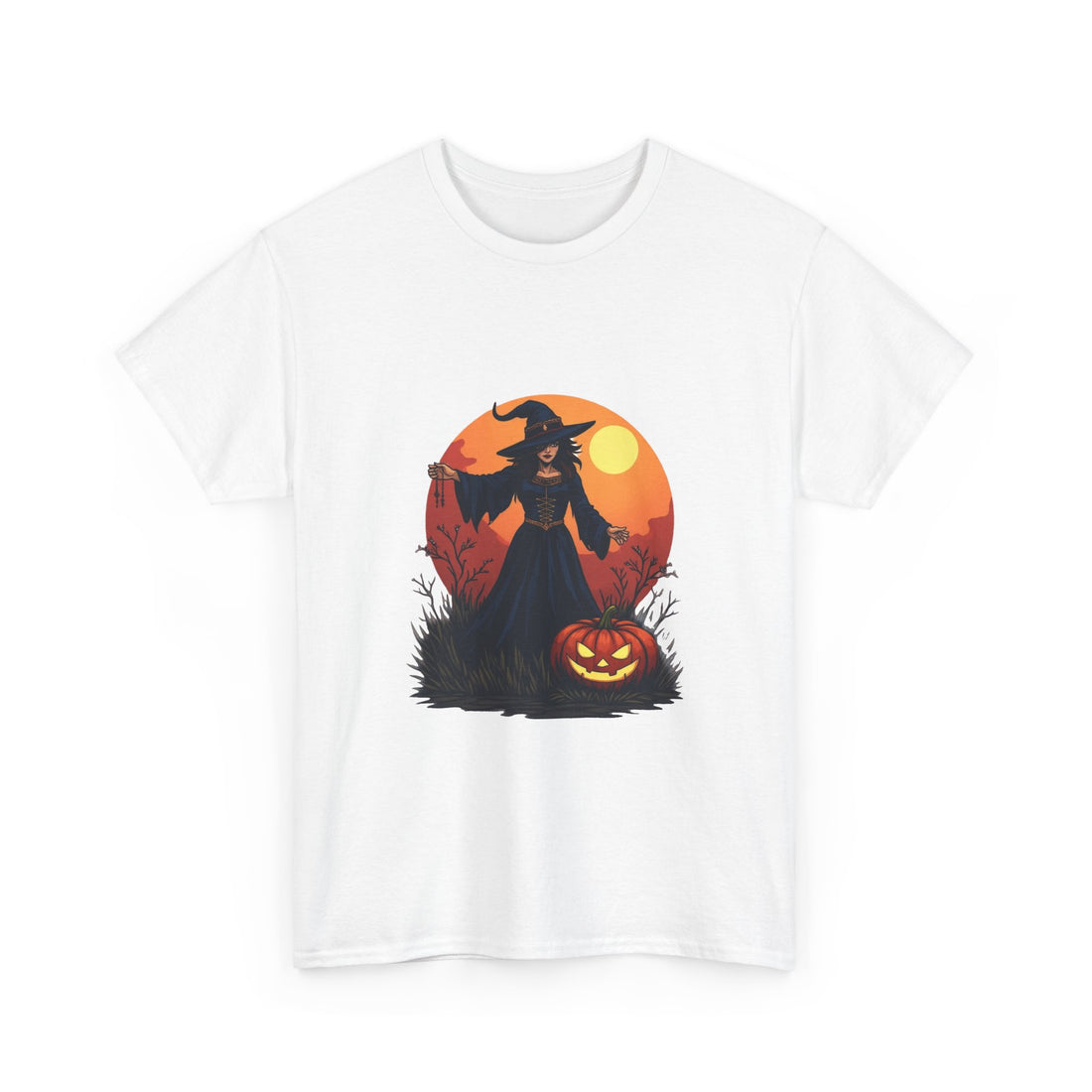 Witch & Jack-O'-Lantern Halloween T-Shirt