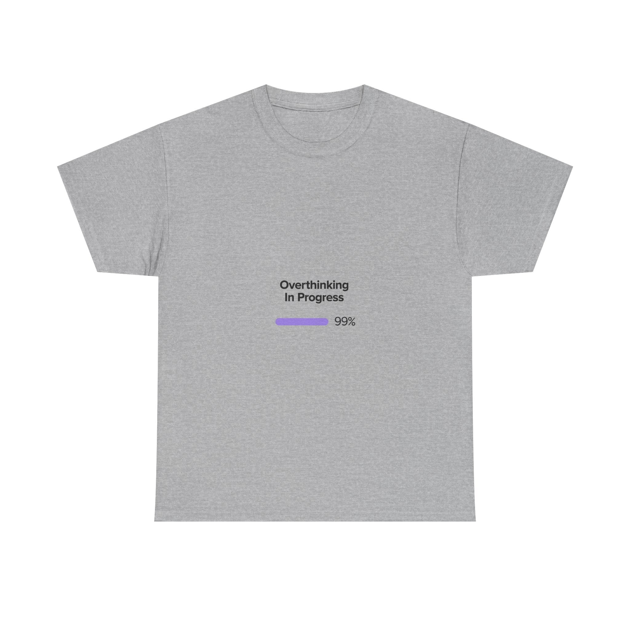 'Overthinking In Progres' Loading Bar Graphic T‑Shirt