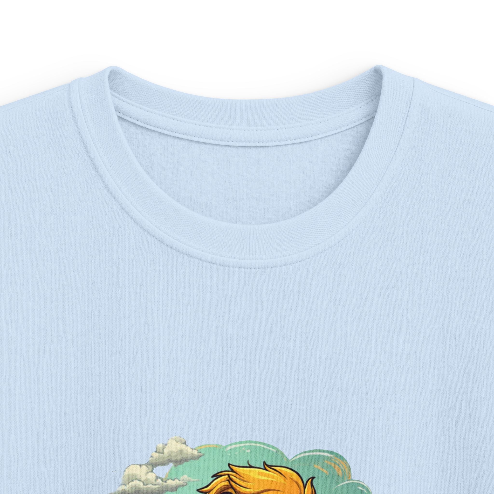 Happy Kid with Snacks Cartoon Graphic Shirt