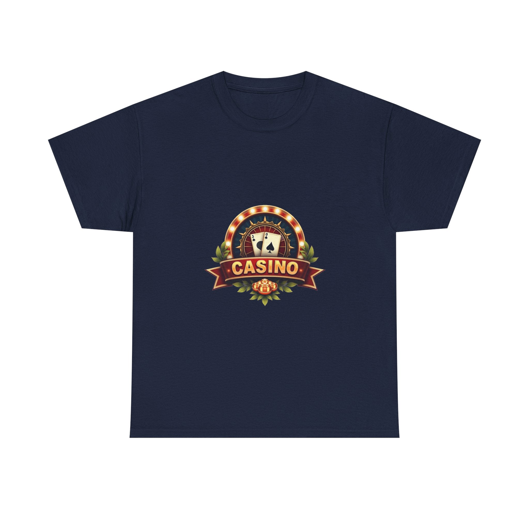 'Casino Retro Logo' Vintage Poker Chips & Cards T‑Shirt