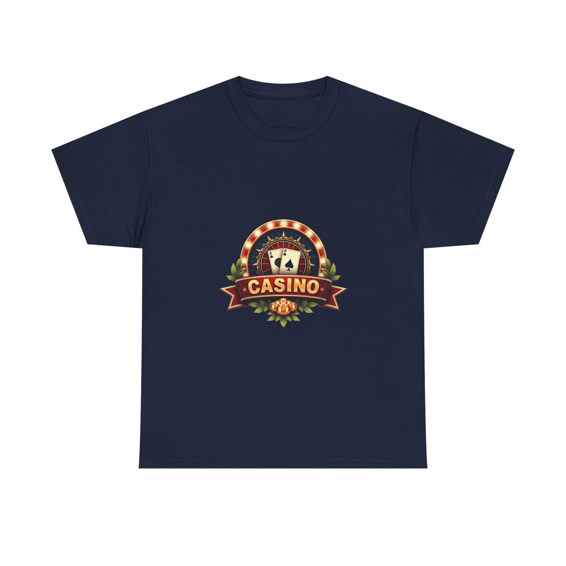 'Casino Retro Logo' Vintage Poker Chips & Cards T‑Shirt
