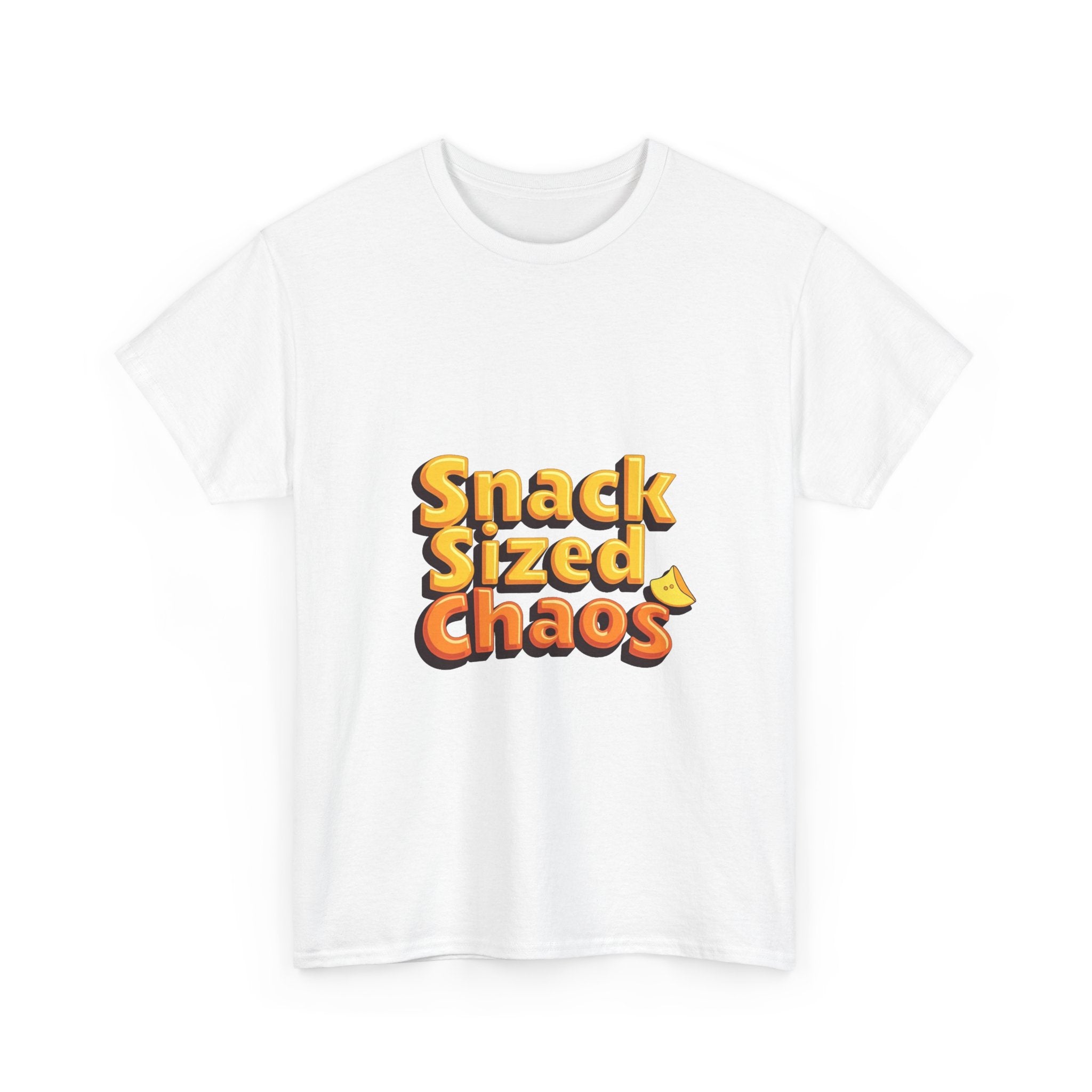 'Snack Sized Chaos' Funny Retro Snack Graphic T-Shirt