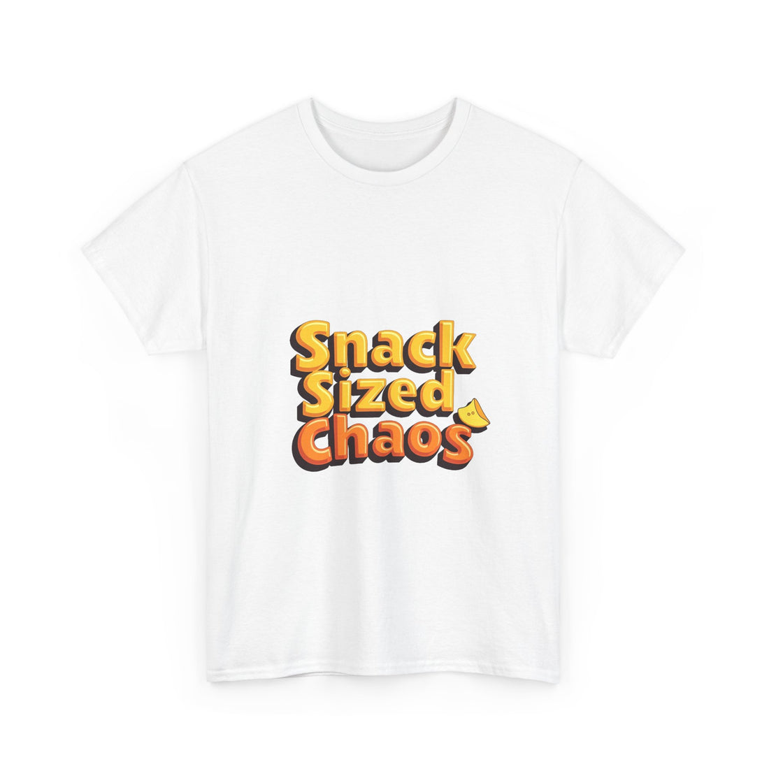 'Snack Sized Chaos' Funny Retro Snack Graphic T-Shirt
