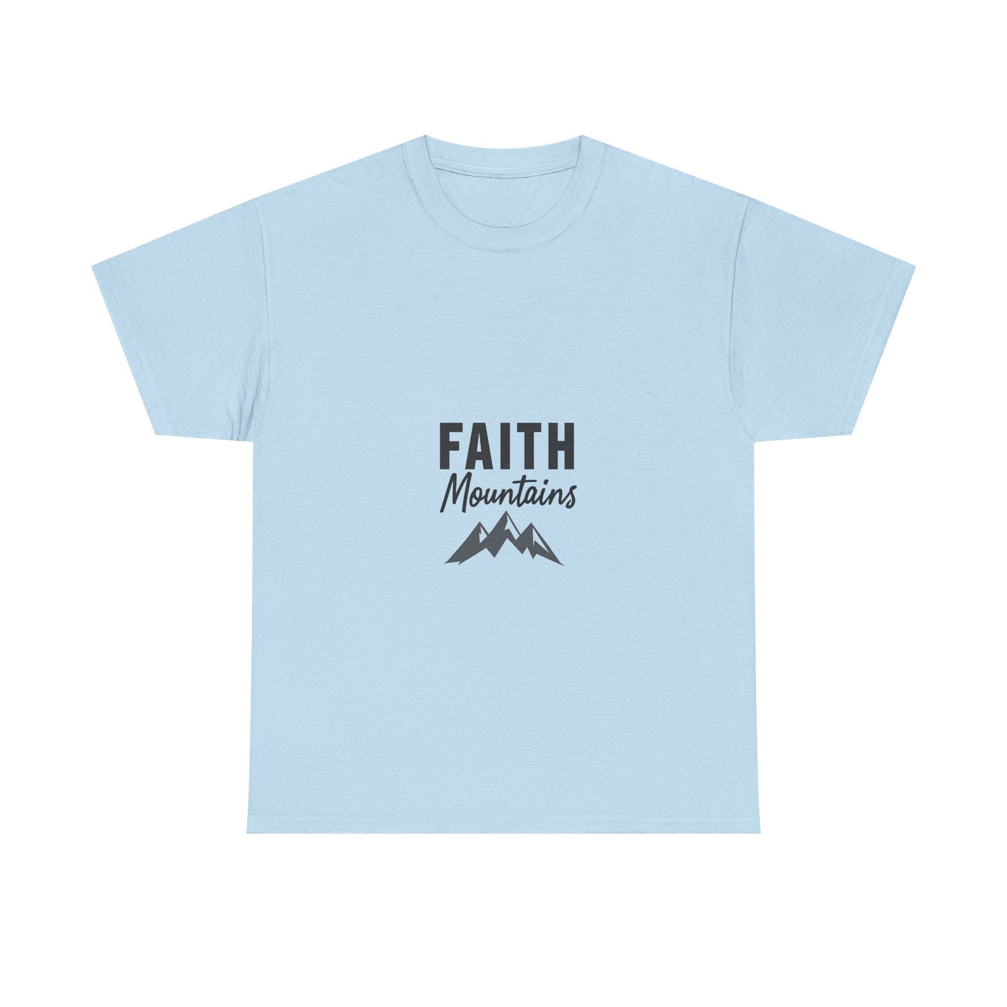 'Faith Mountains' Inspirational Christian Mountain Graphic T-Shirt