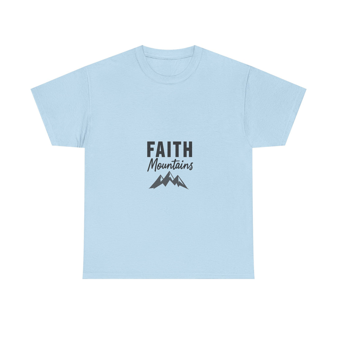 'Faith Mountains' Inspirational Christian Mountain Graphic T-Shirt