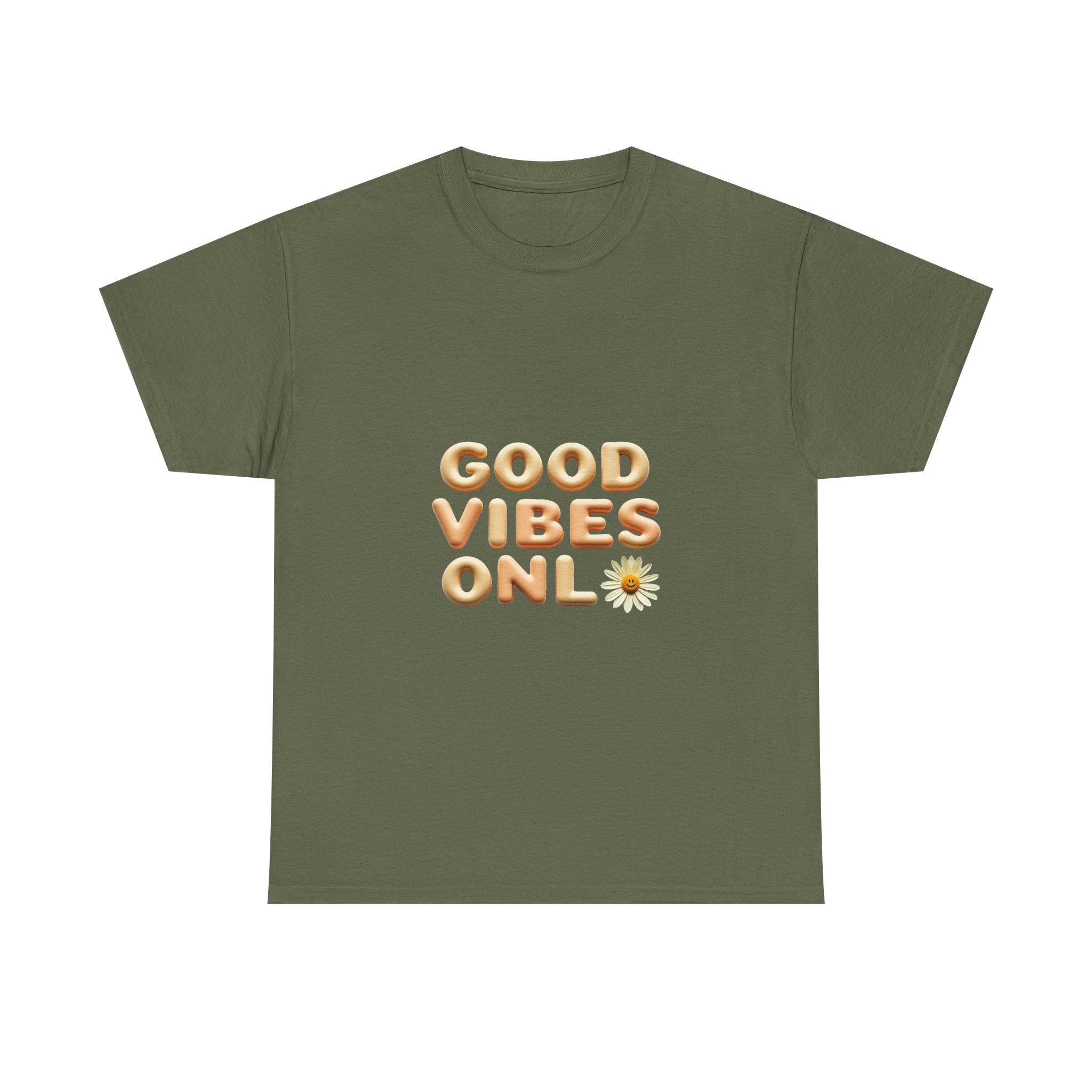 'Good Vibes Only' Cute Daisy Graphic Tee