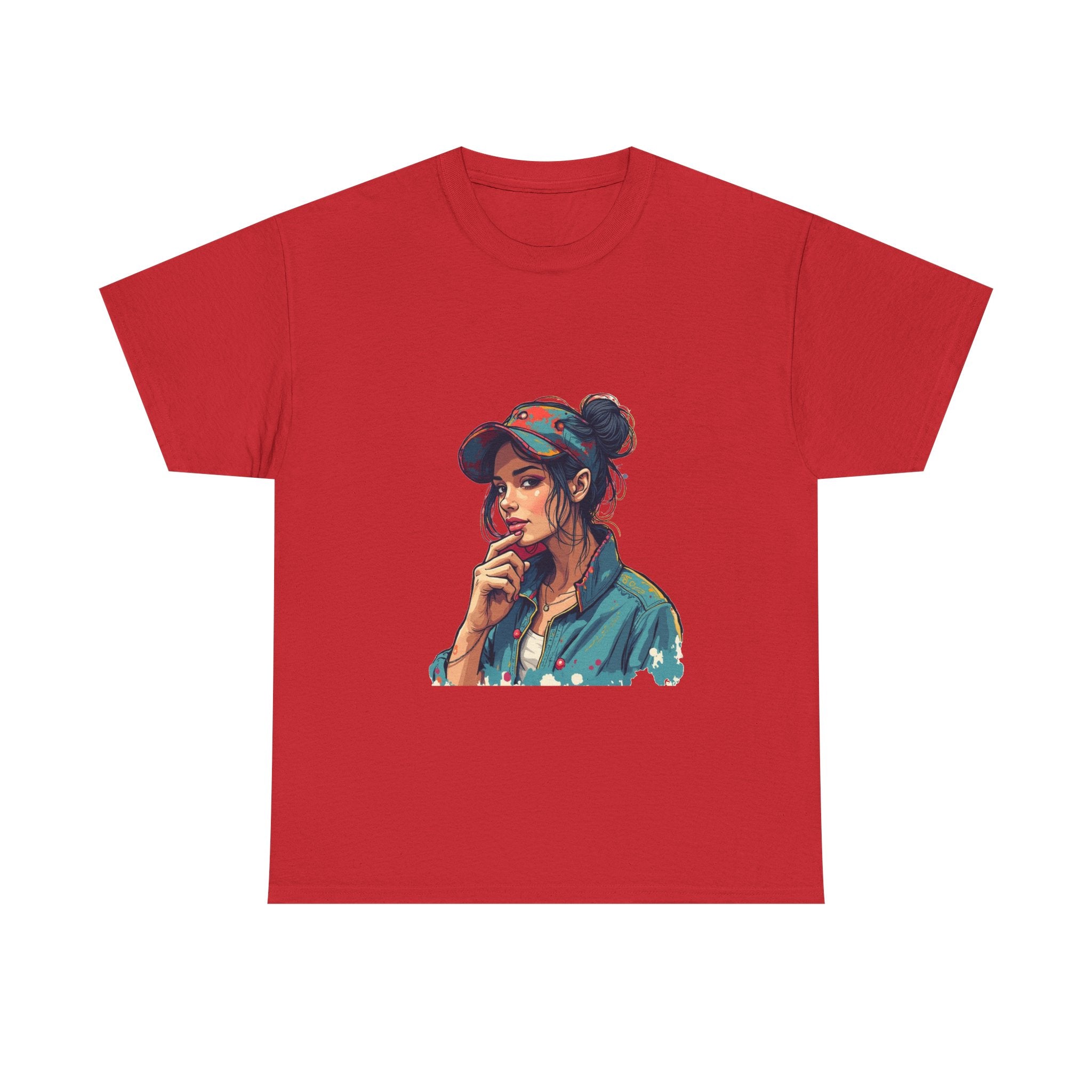 Casual Vintage Girl Portrait T-Shirt