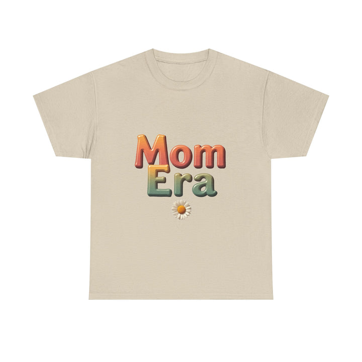 'Mom Era' Retro Gradient Mom T-Shirt with Daisy