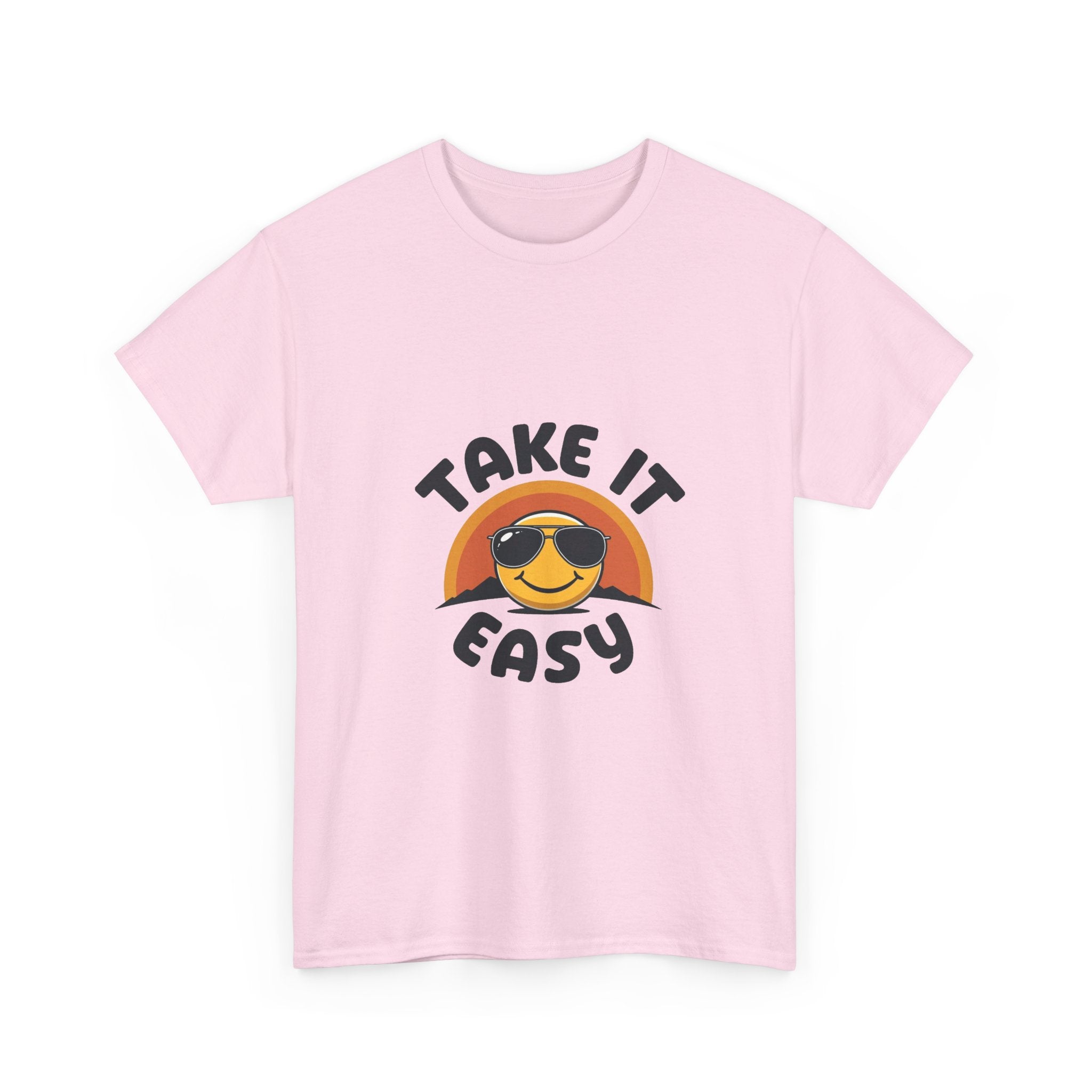 'Take It Easy'  Retro Smiley Sunglasses Graphic T-Shirt