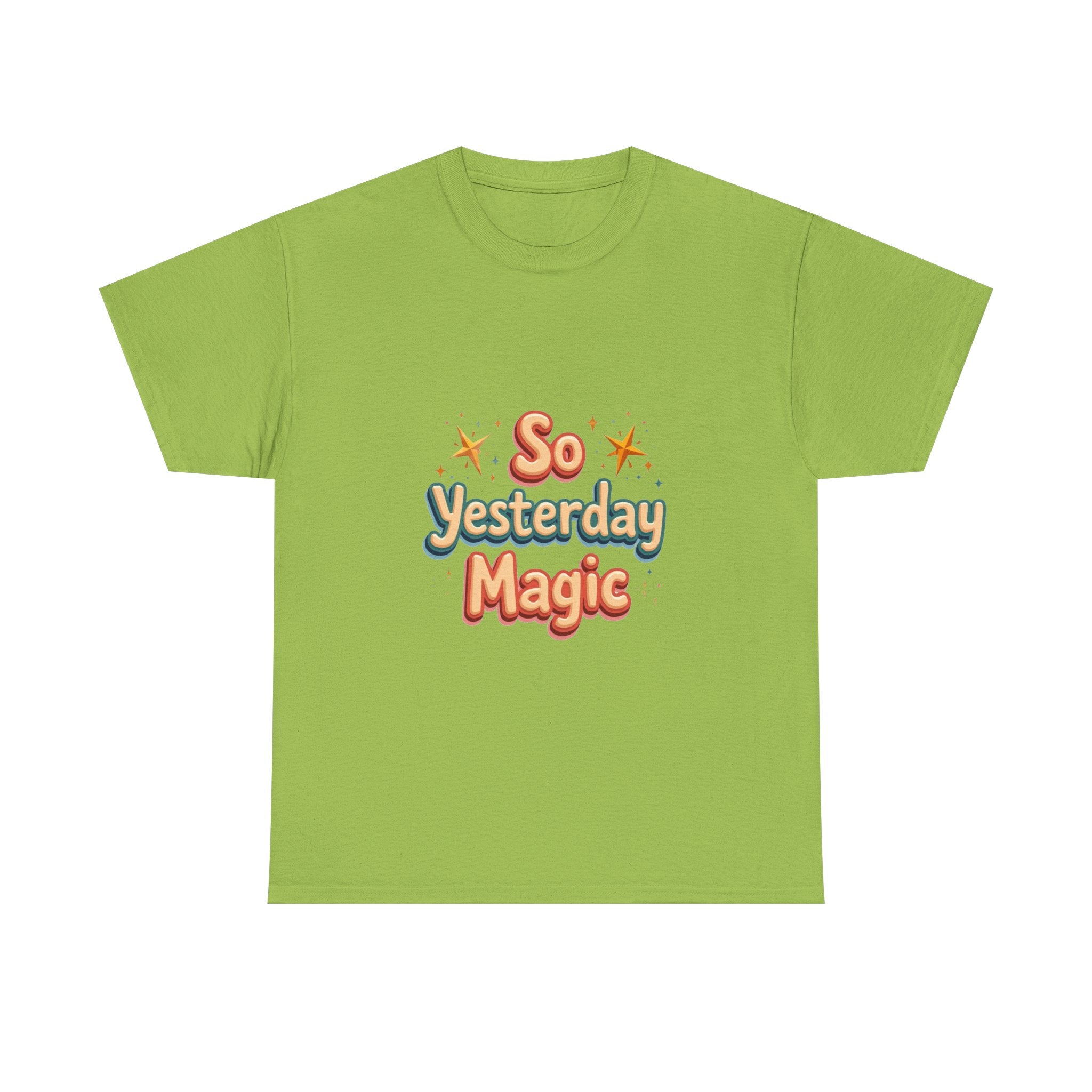 'So Yesterday Magic' Retro Sparkle Vintage Script T-Shirt