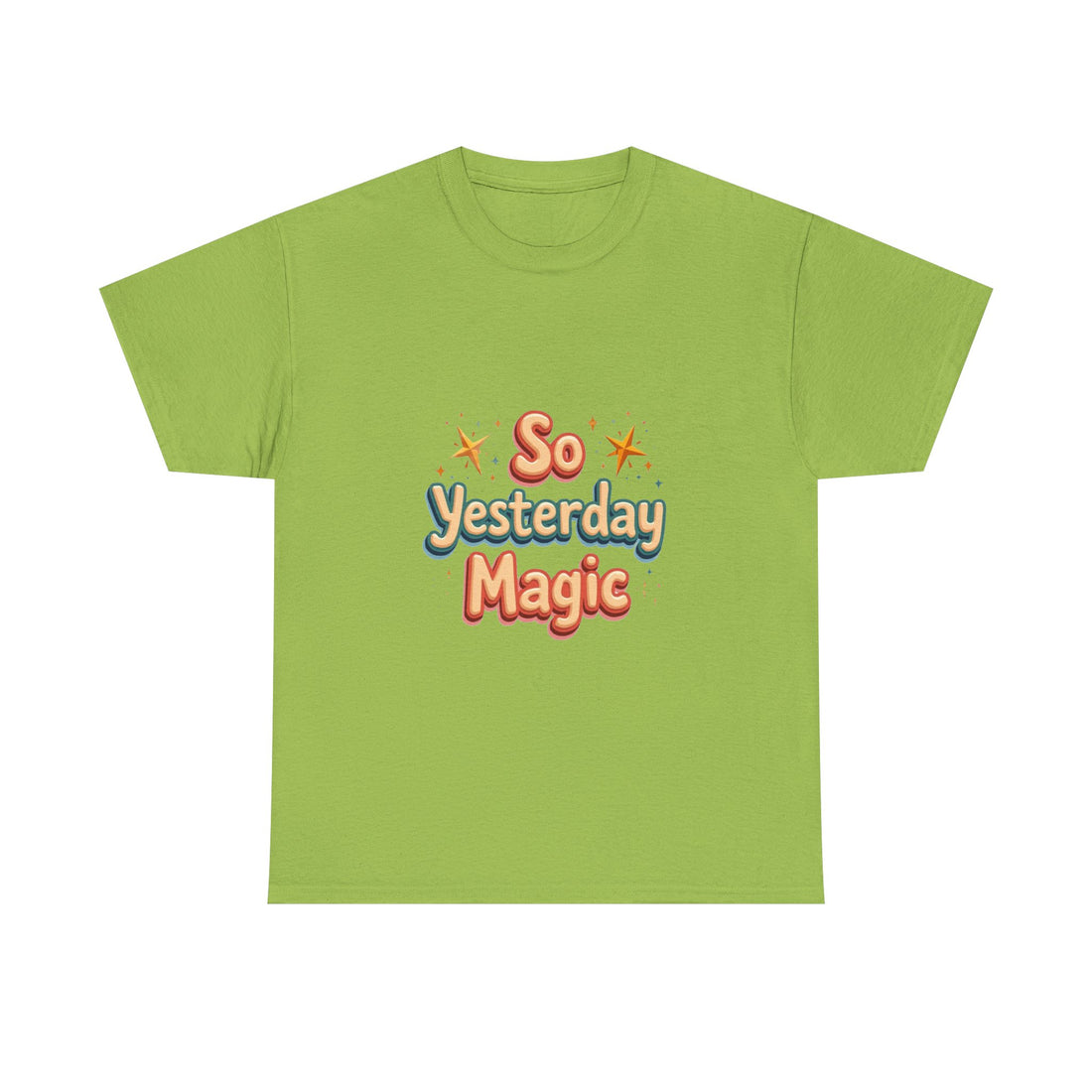 'So Yesterday Magic' Retro Sparkle Vintage Script T-Shirt