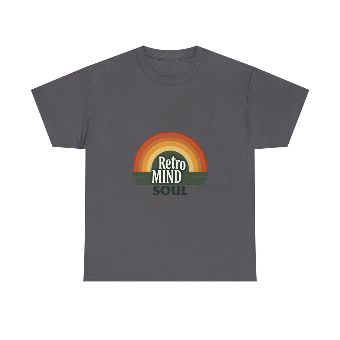 'Retro Mind Soul'  - Vintage Rainbow Graphic T-Shirt