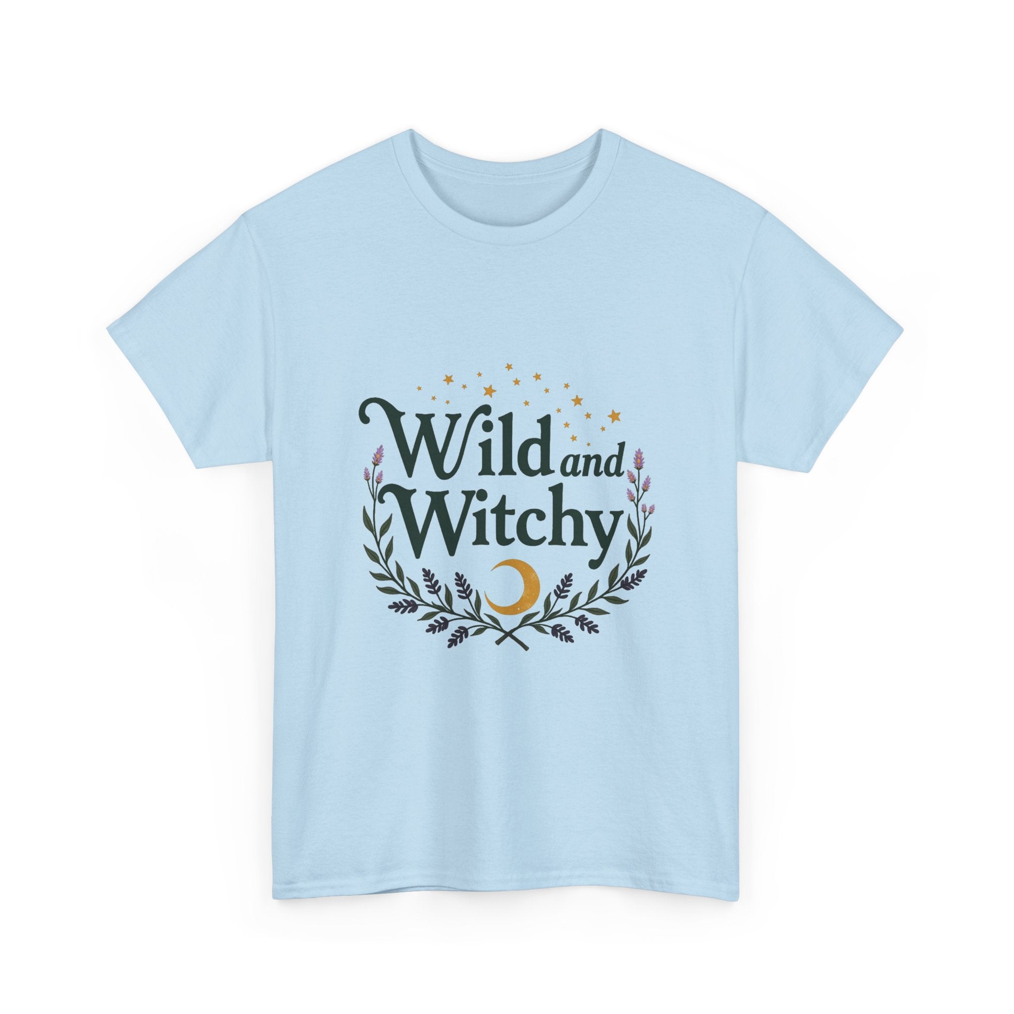 'Wild and Witchy' Moon & Laurel Witchcraft Graphic T‑Shirt