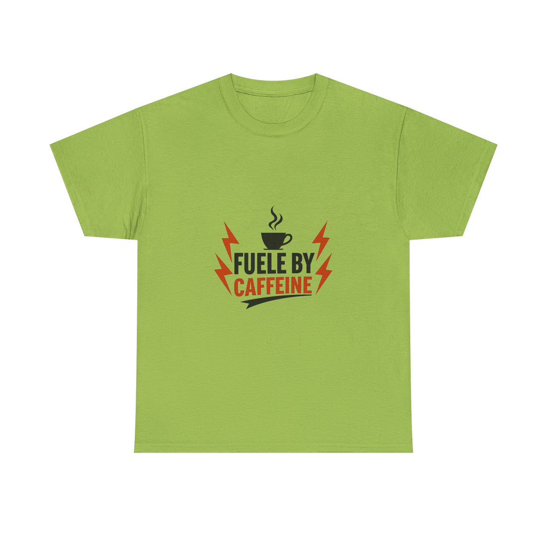 'Fueled by Caffeine' Coffee Lover Graphic T-Shirt