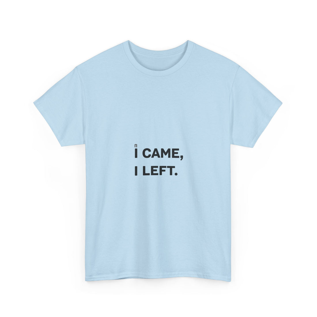 'I Came I Left' Minimalist Sarcastic Graphic T-Shirt
