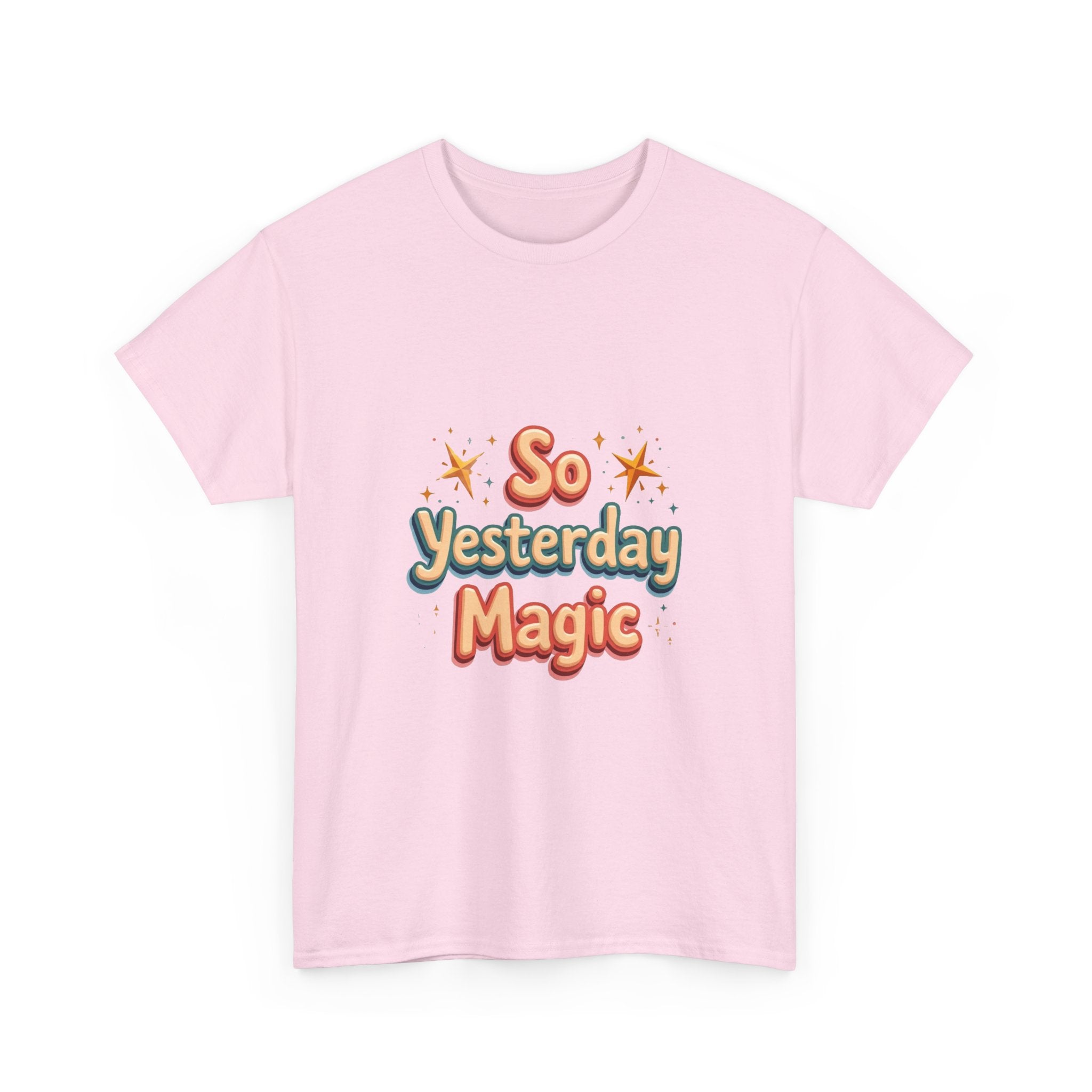 'So Yesterday Magic' Retro Sparkle Vintage Script T-Shirt