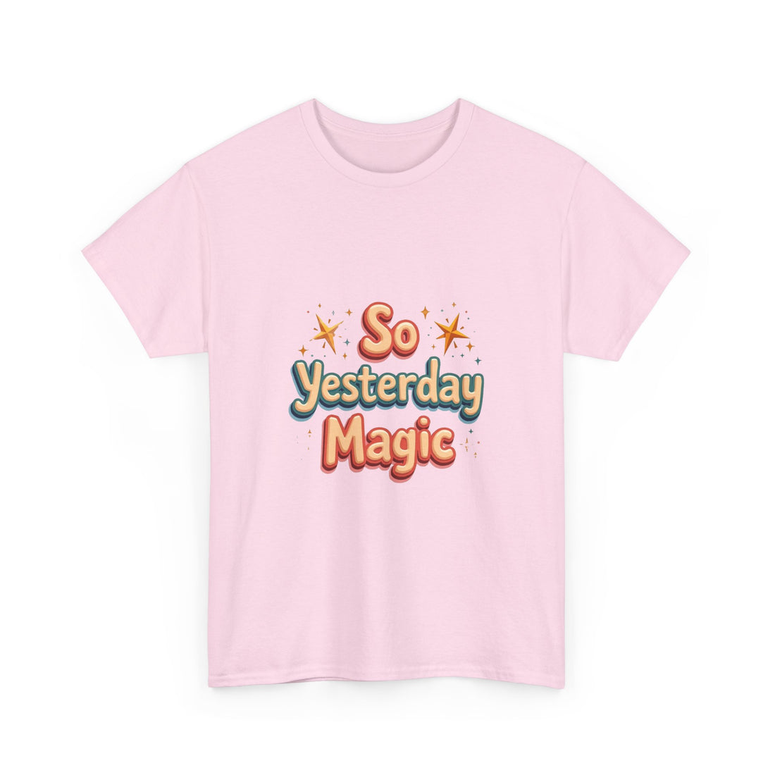'So Yesterday Magic' Retro Sparkle Vintage Script T-Shirt