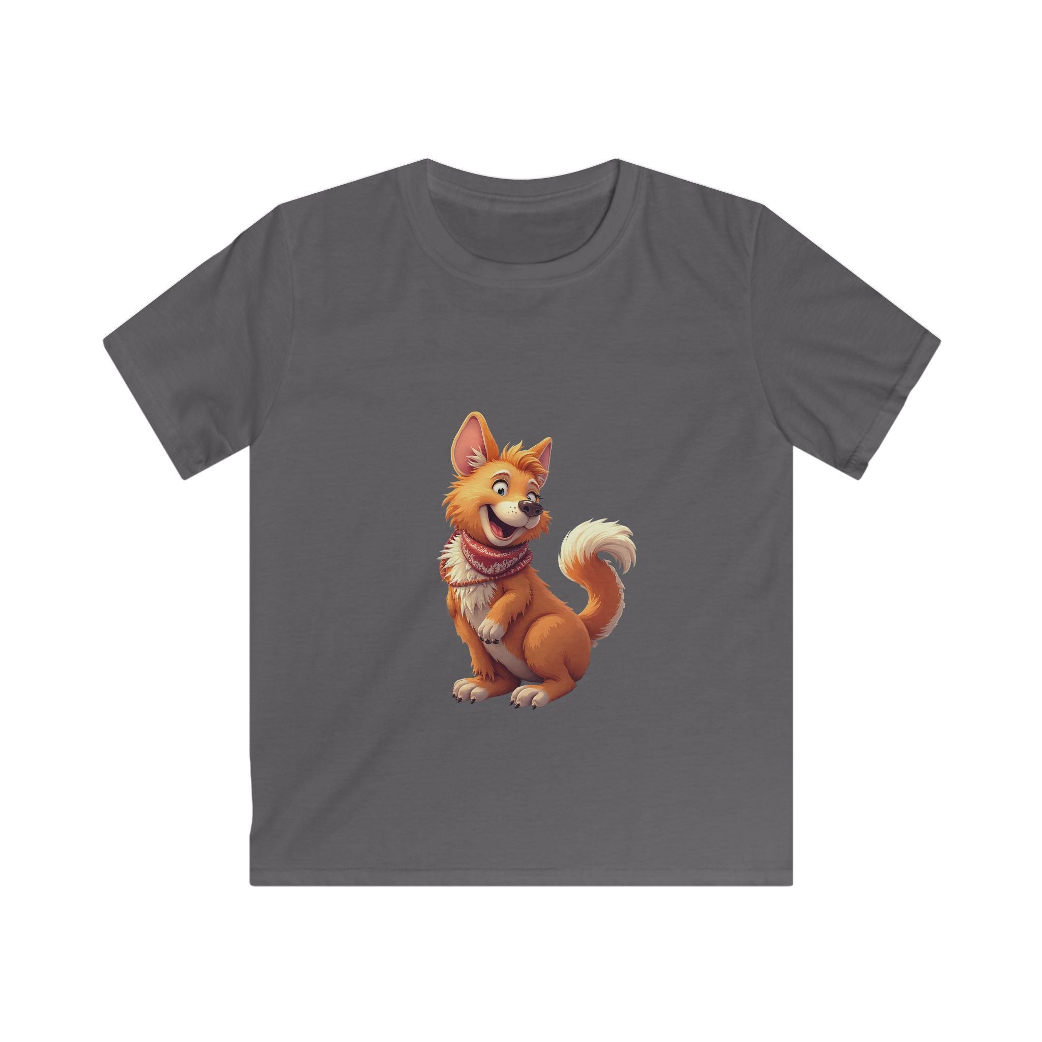 Cute Smiling Shiba Inu Dog Cartoon Kids Graphic T-Shirt