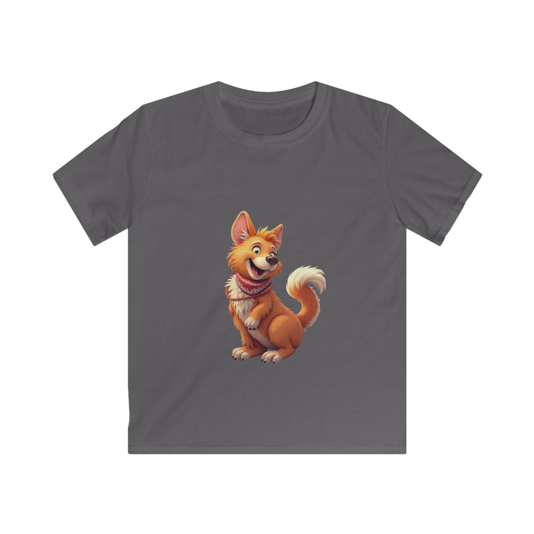 Cute Smiling Shiba Inu Dog Cartoon Kids Graphic T-Shirt