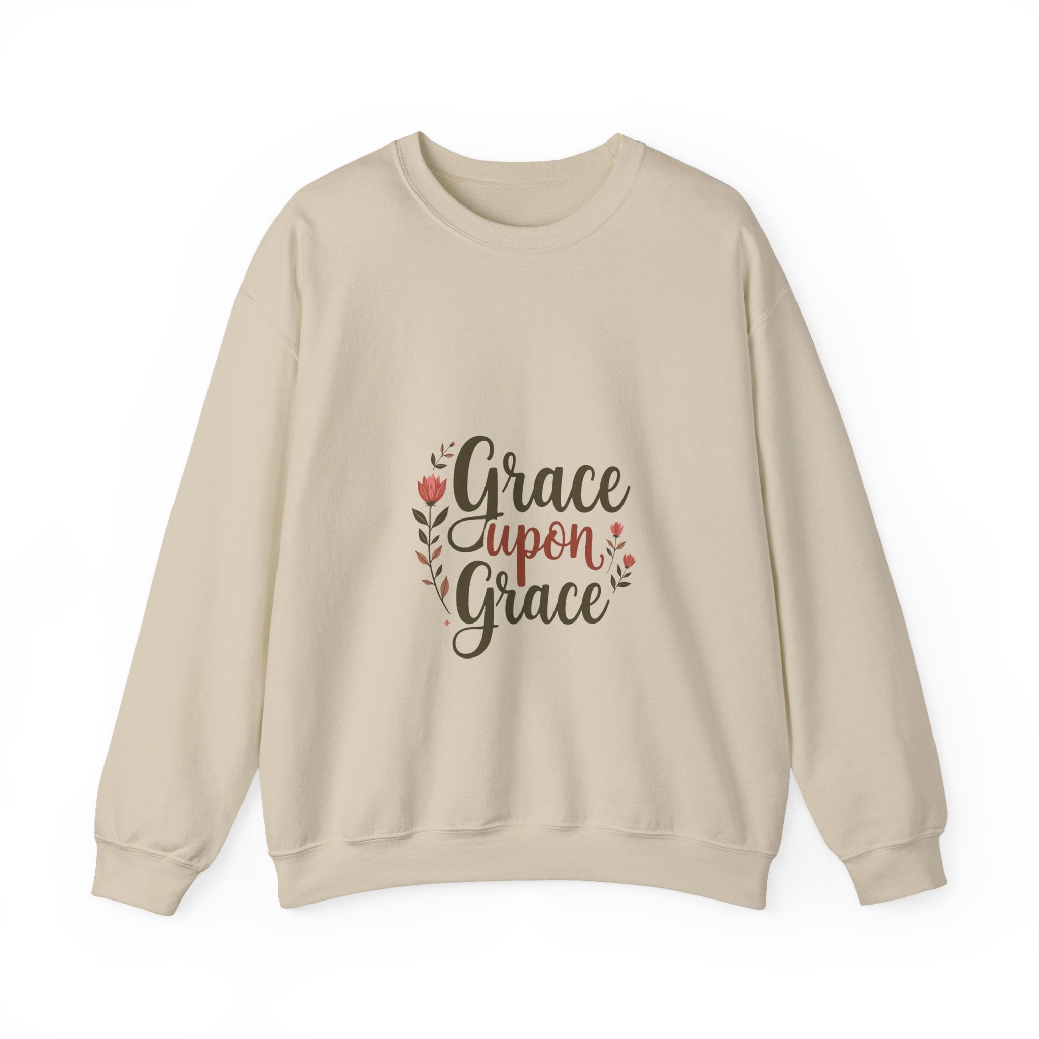 'Grace Upon Grace'  Floral Faith Crewneck Sweatshirt
