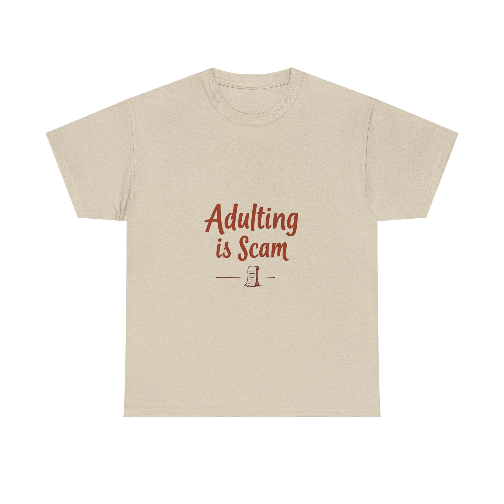 'Adulting Is Scam' Graphic T-Shirt for Young Adults