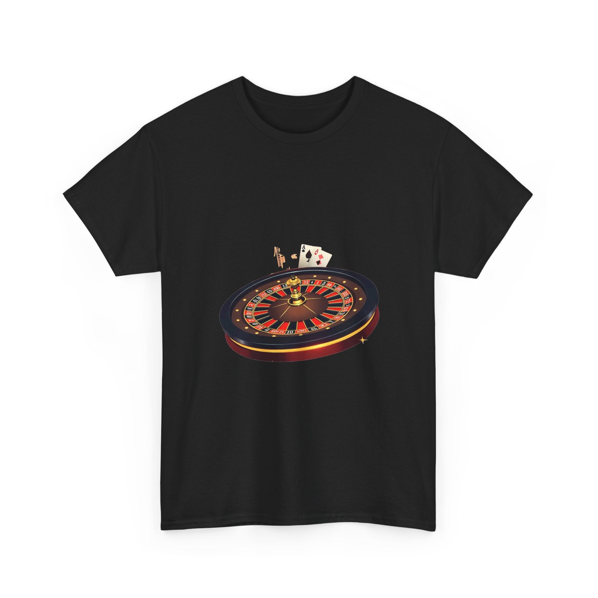 'Roulette & Card's Casino Vintage Gambling Graphic T‑Shirt