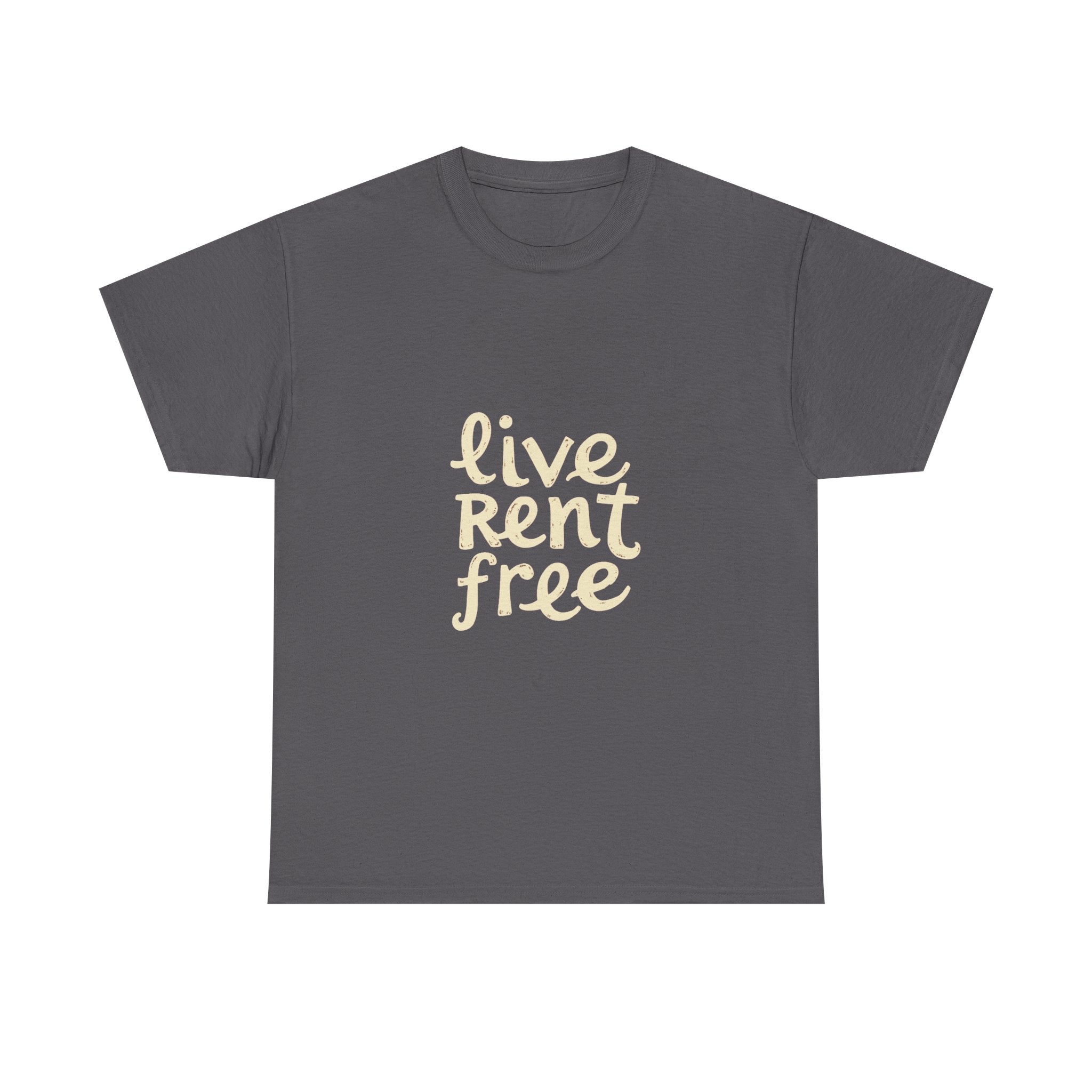 'Live Rent Free' T-Shirt Retro Script Graphic T-Shirt