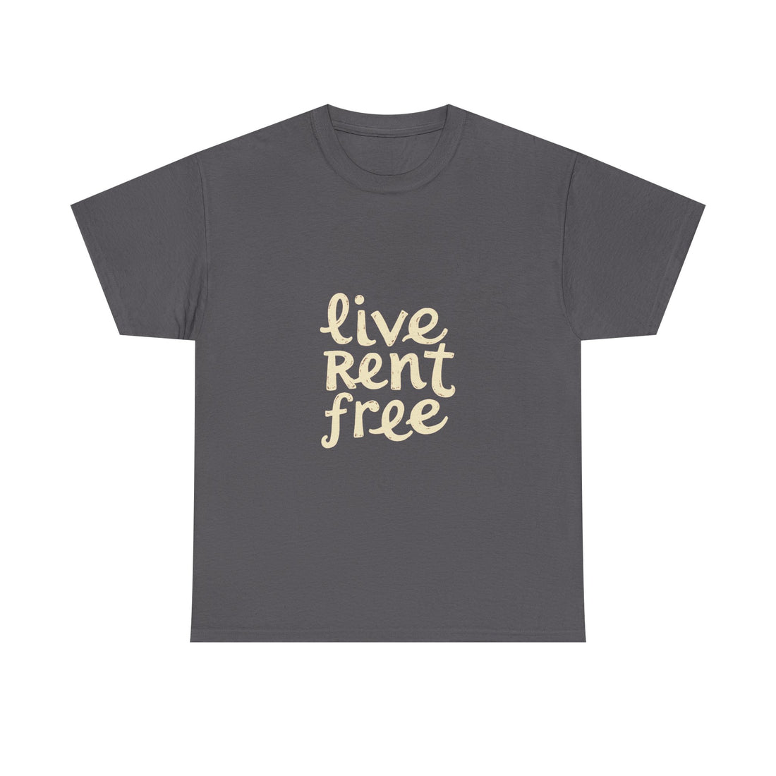 'Live Rent Free' T-Shirt Retro Script Graphic T-Shirt