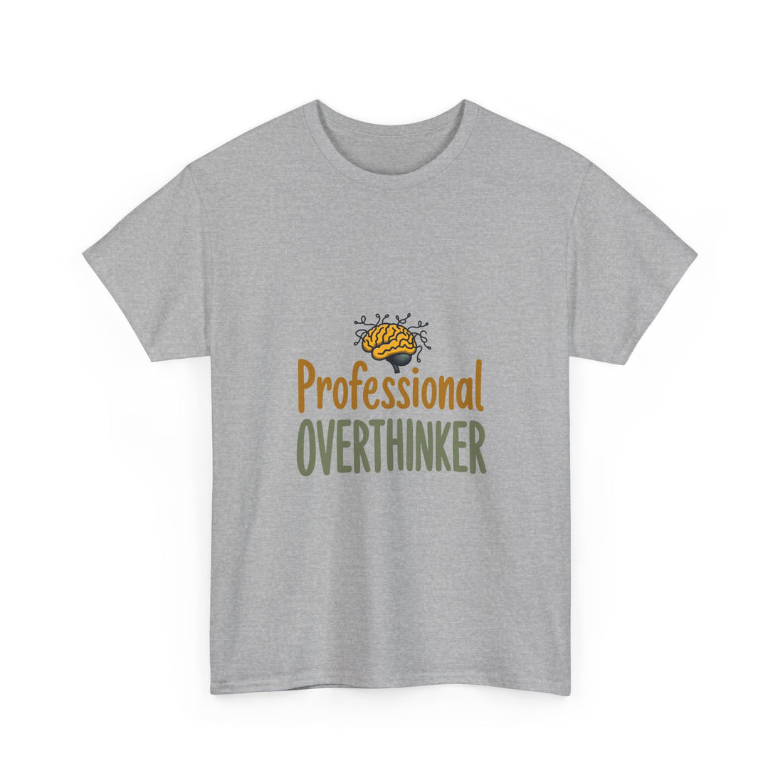 'Professional Overthinker' Deep Thinkers Funny Graphic T-Shirt