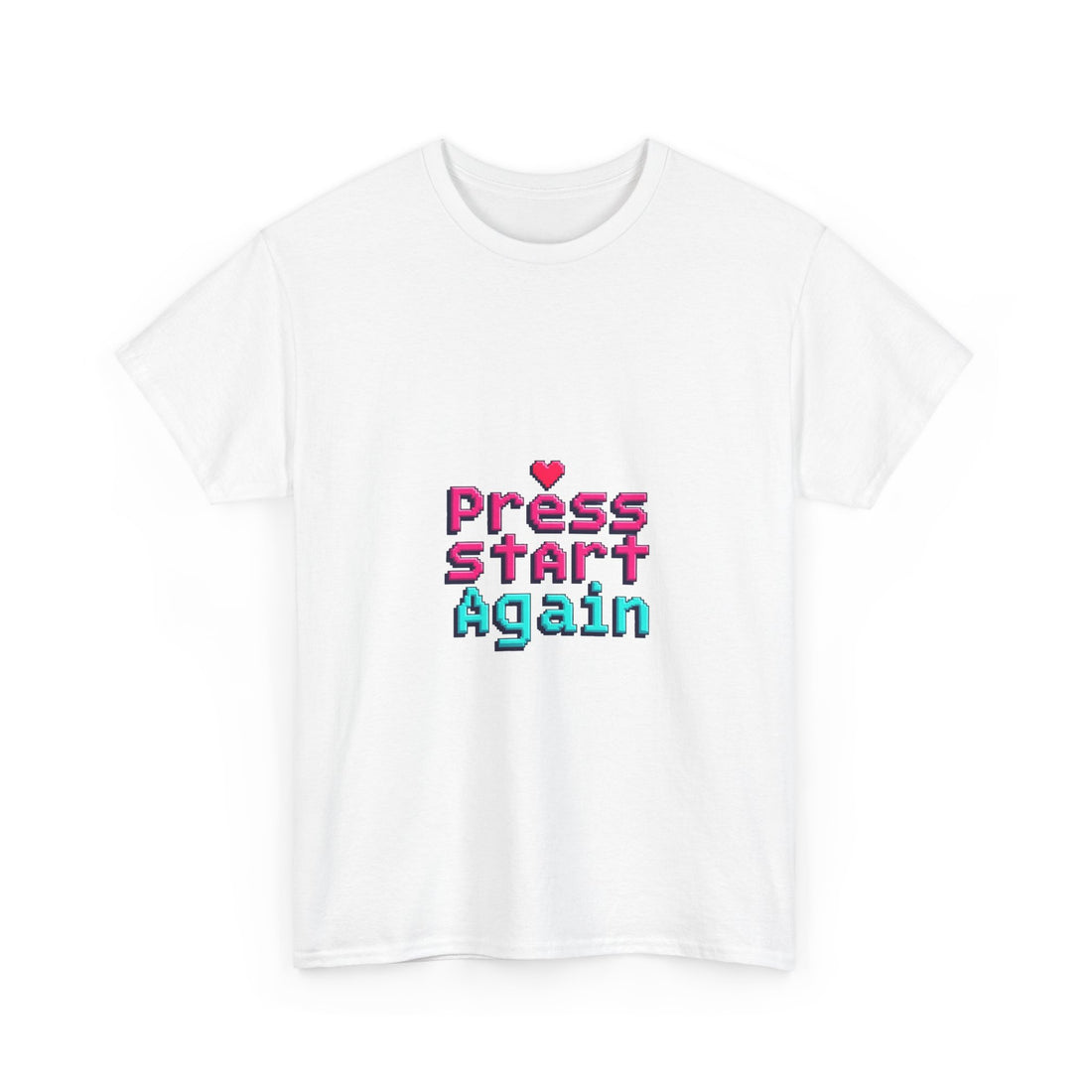 'Press Start Again' Retro Pixel Gaming T-Shirt