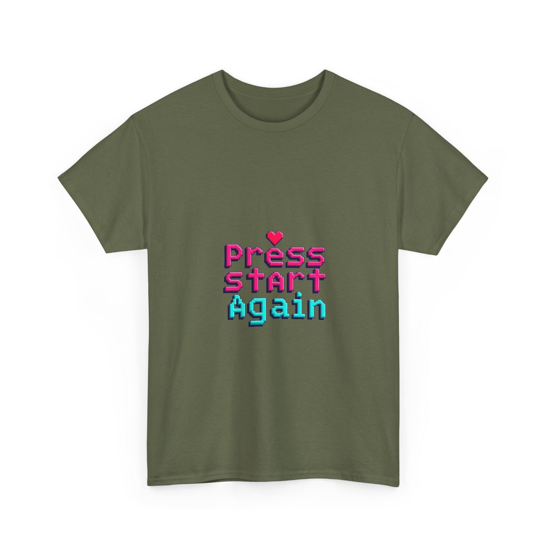 'Press Start Again' Retro Pixel Gaming T-Shirt