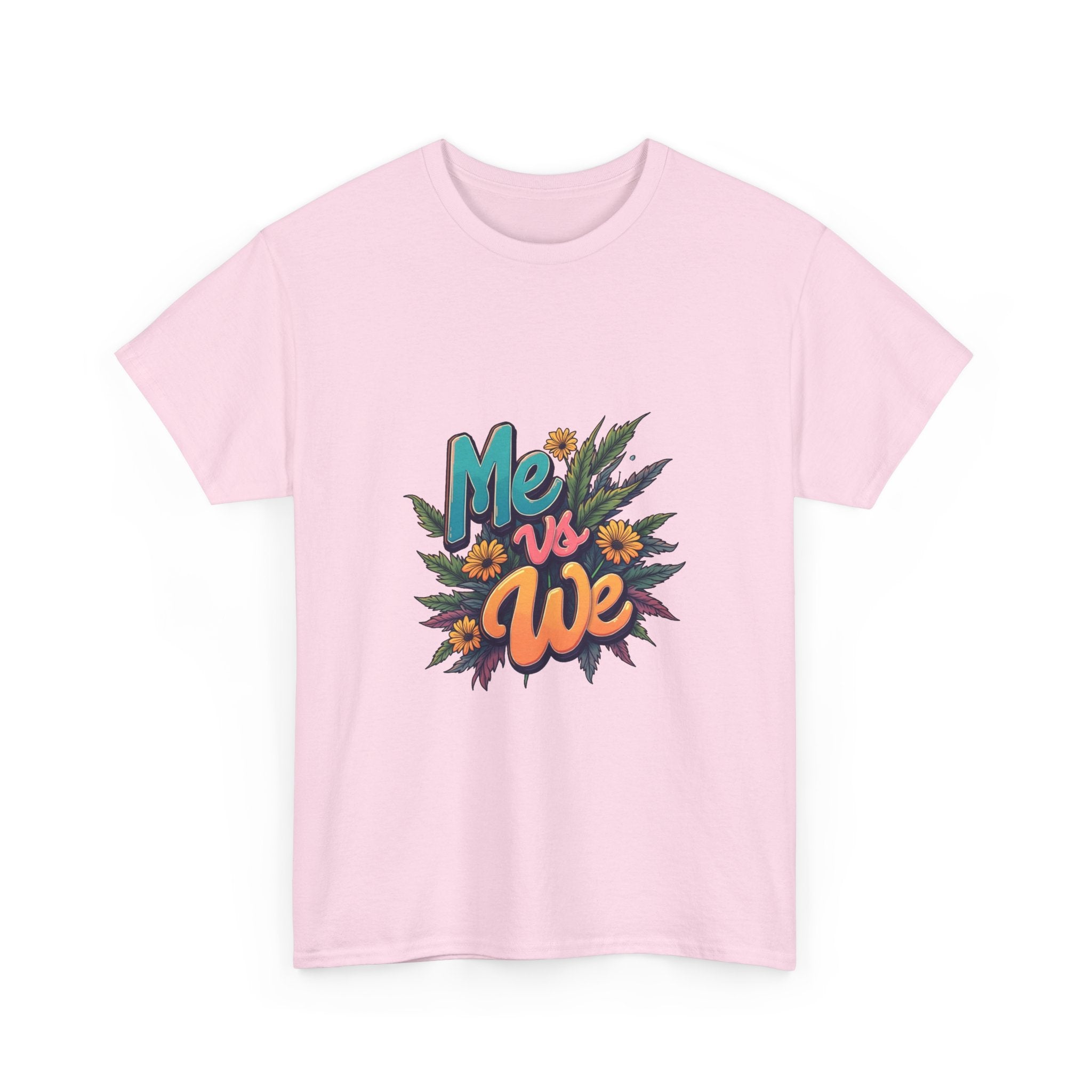 Me vs We Floral Graphic Unity Statement T-Shirt