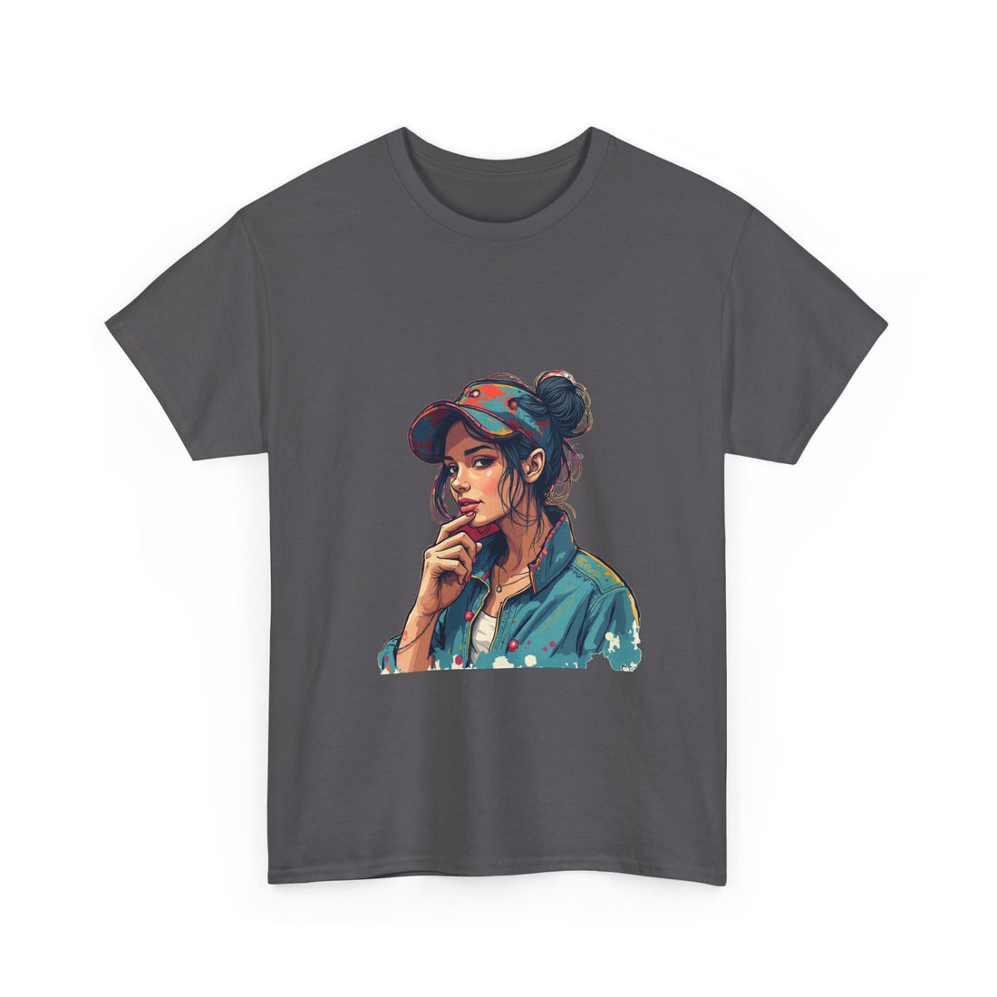 Casual Vintage Girl Portrait T-Shirt