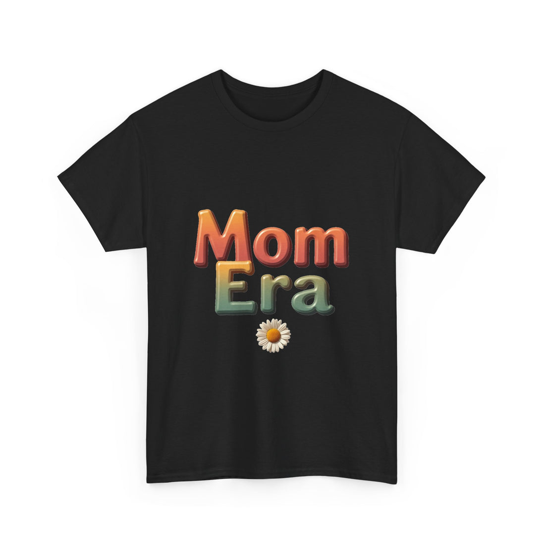 'Mom Era' Retro Gradient Mom T-Shirt with Daisy