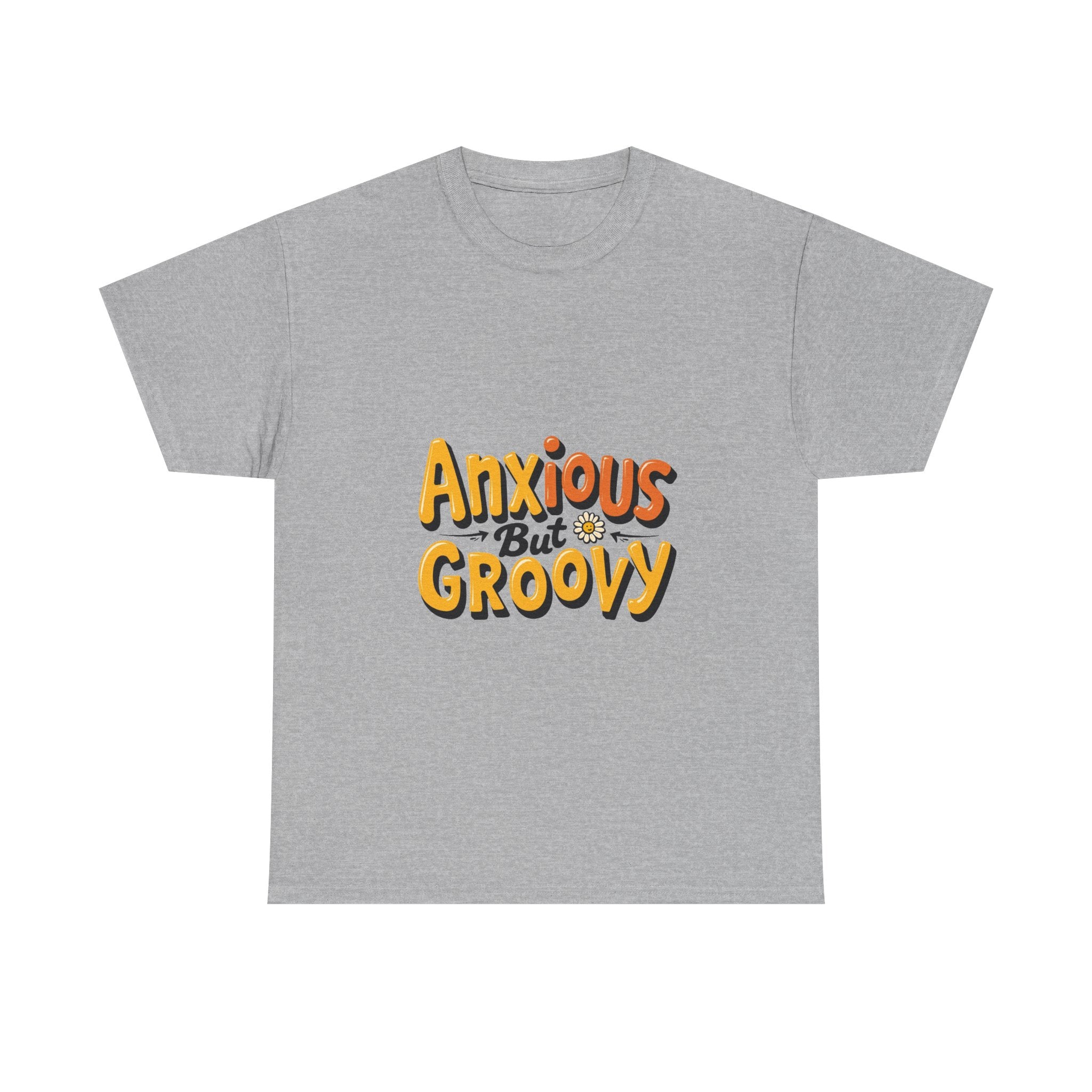 'Anxious But Groovy' Retro 70s Typography T-Shirt