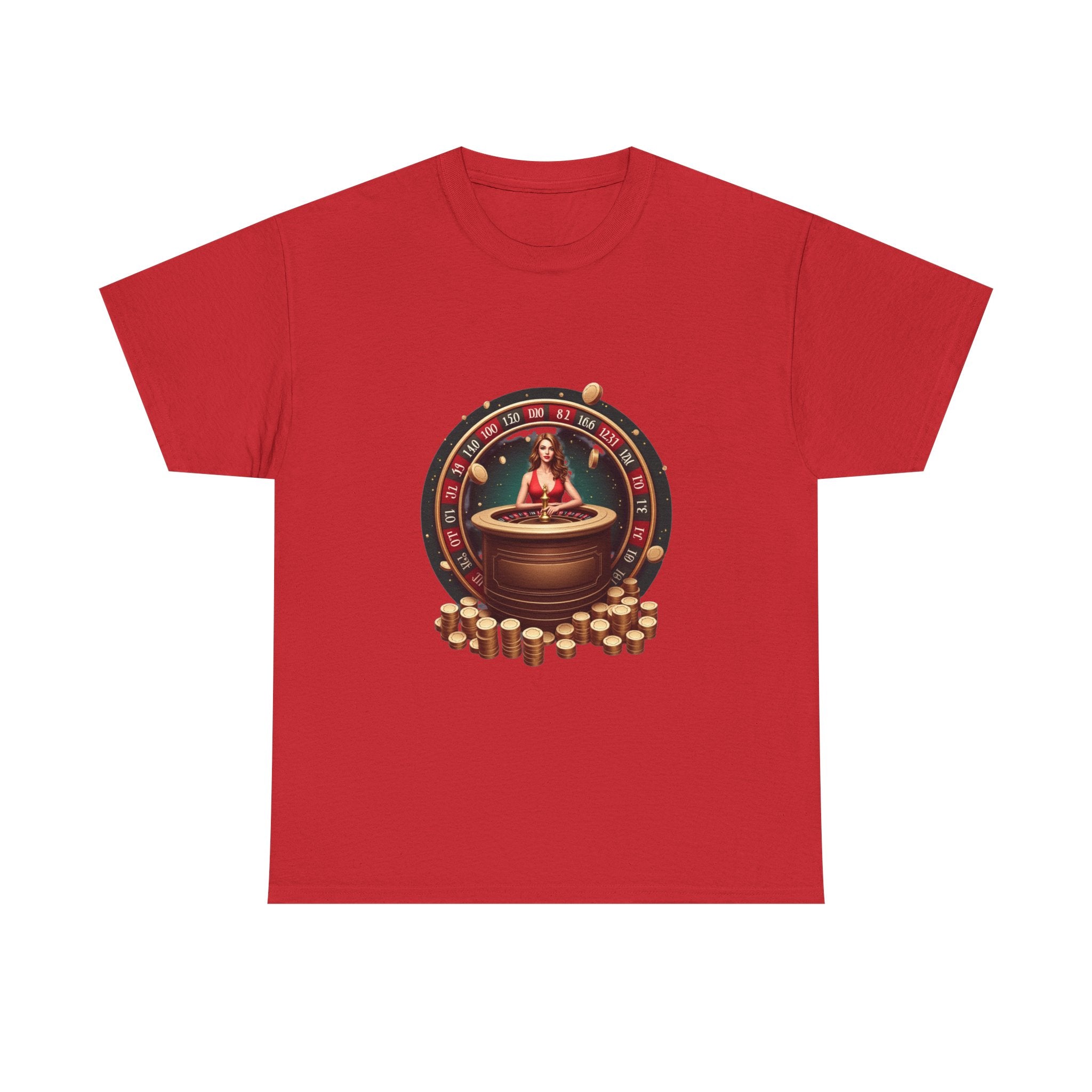 Roulette Goddess Casino Vintage Roulette Wheel & Casino Chips T-Shirt