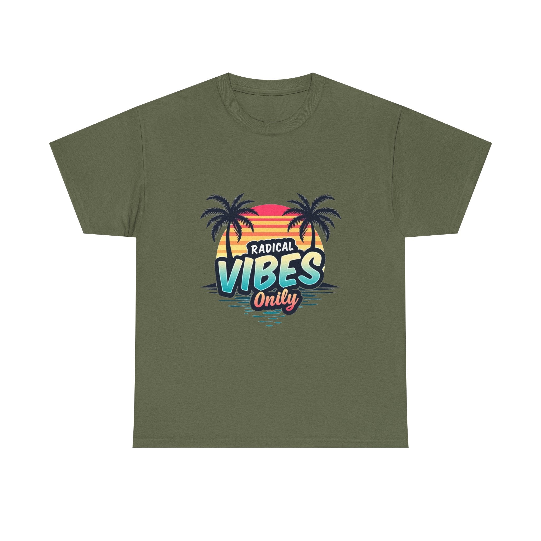 'Radical Vibes' Only  Retro Palm Sunset Beach T-Shirt
