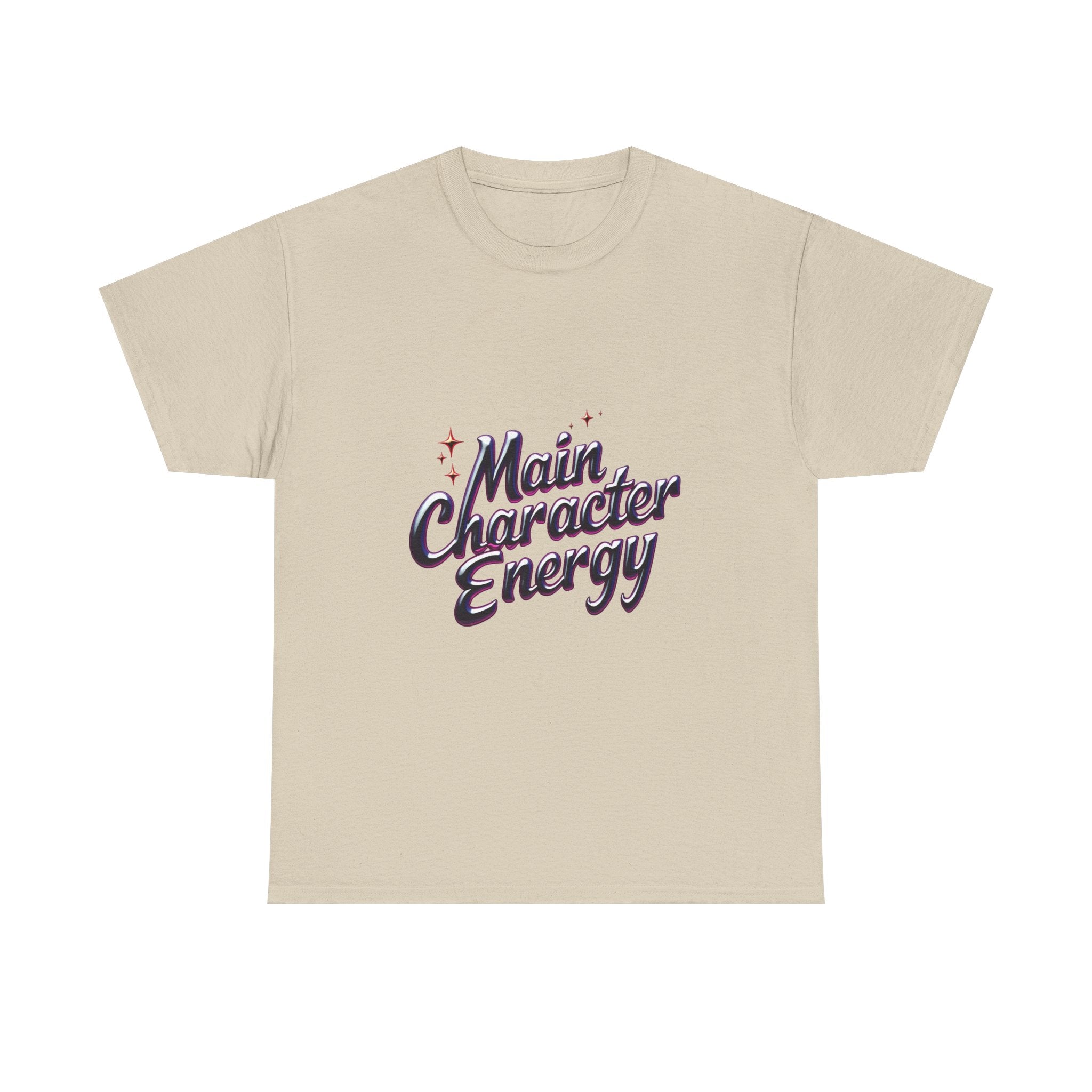 'Main Character Energy' Retro Script Graphic T-Shirt