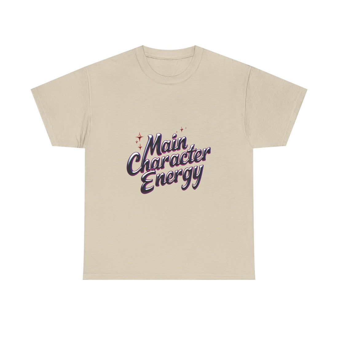 'Main Character Energy' Retro Script Graphic T-Shirt