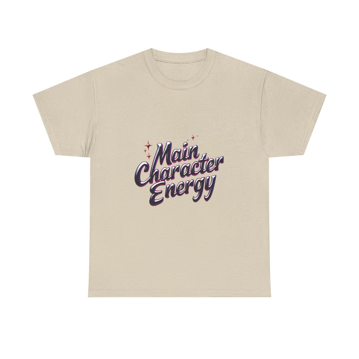 'Main Character Energy' Retro Script Graphic T-Shirt