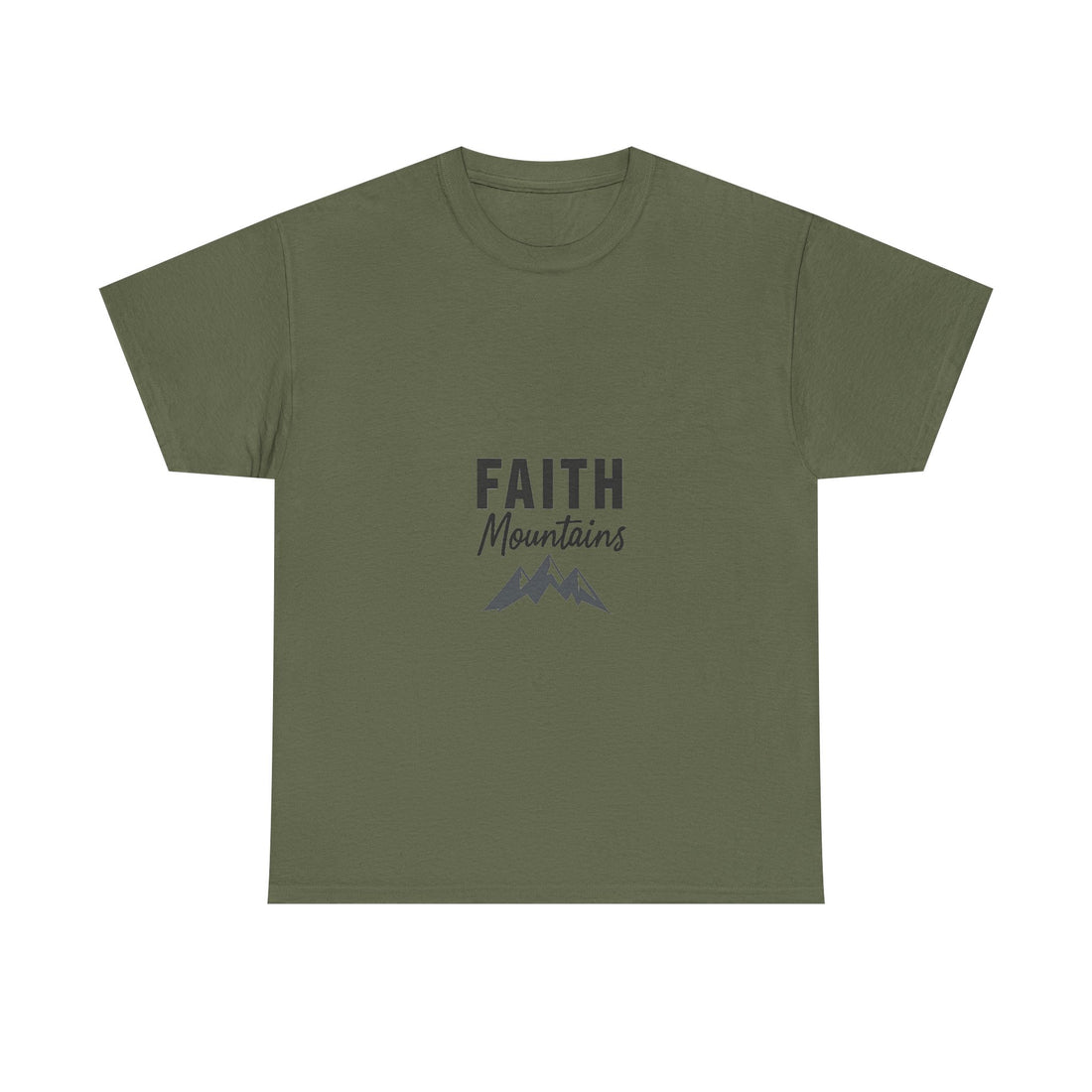 'Faith Mountains' Inspirational Christian Mountain Graphic T-Shirt
